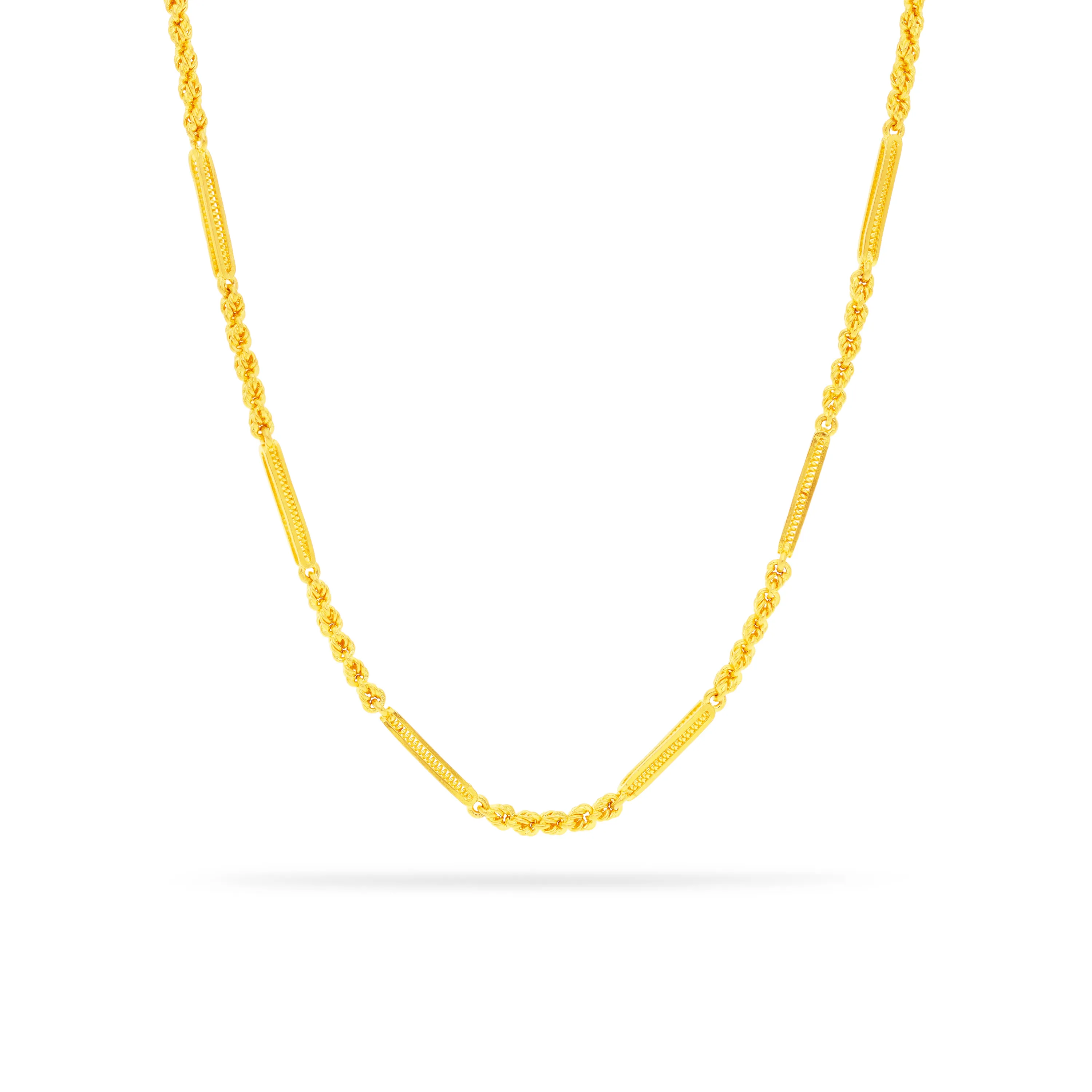 Finely Detailed 22KT Gold Chain For Women