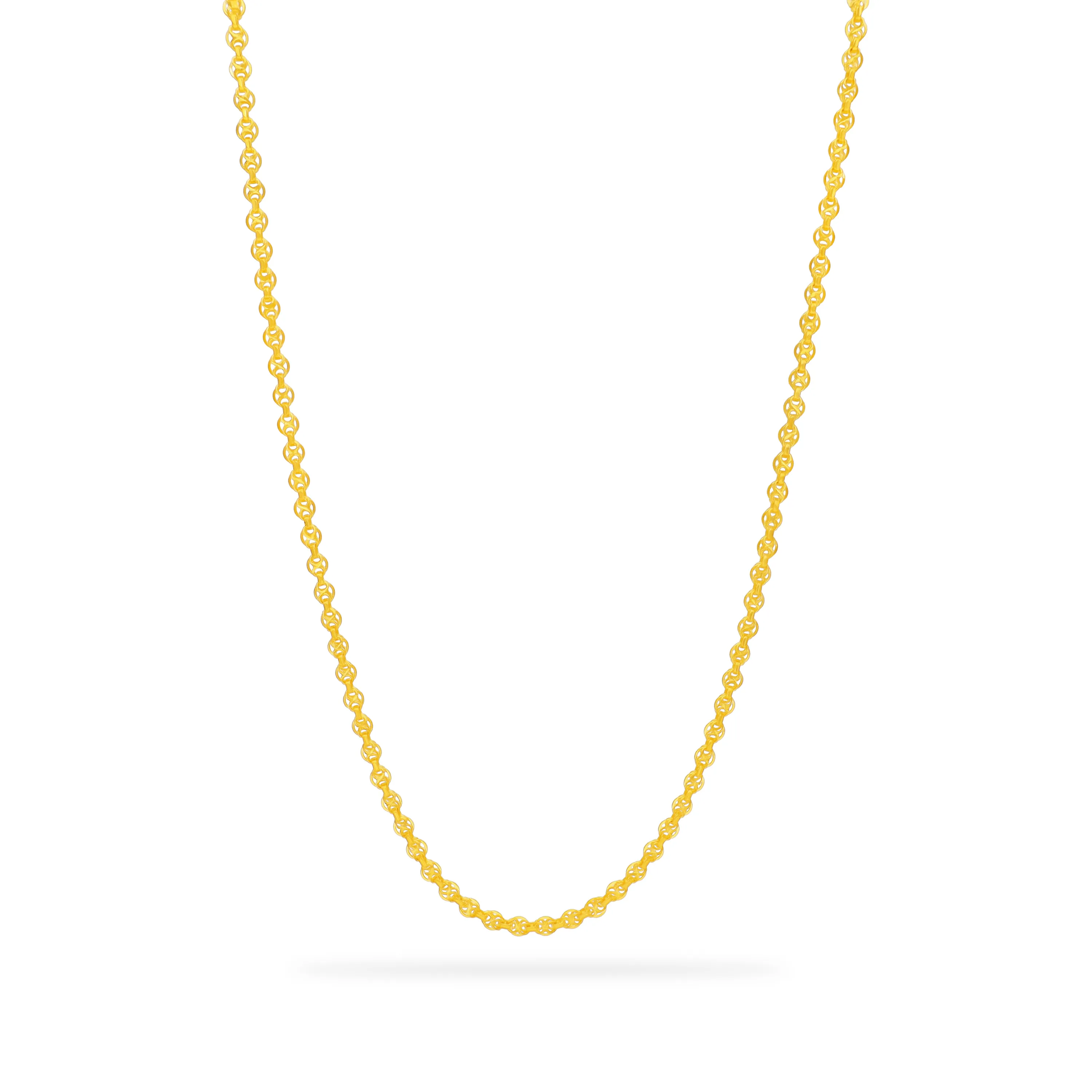 Classic Finely Detailed And Crafted 22KT Gold Chain