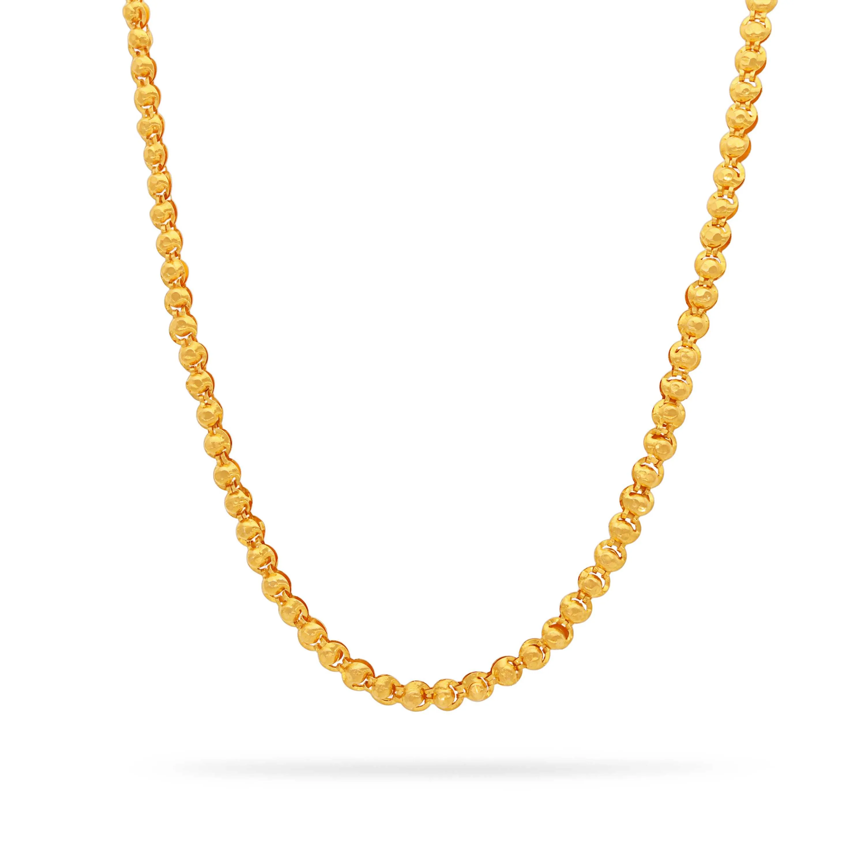 Casual Wear Finely Detailed Kerala Pattern 22KT Gold Chain