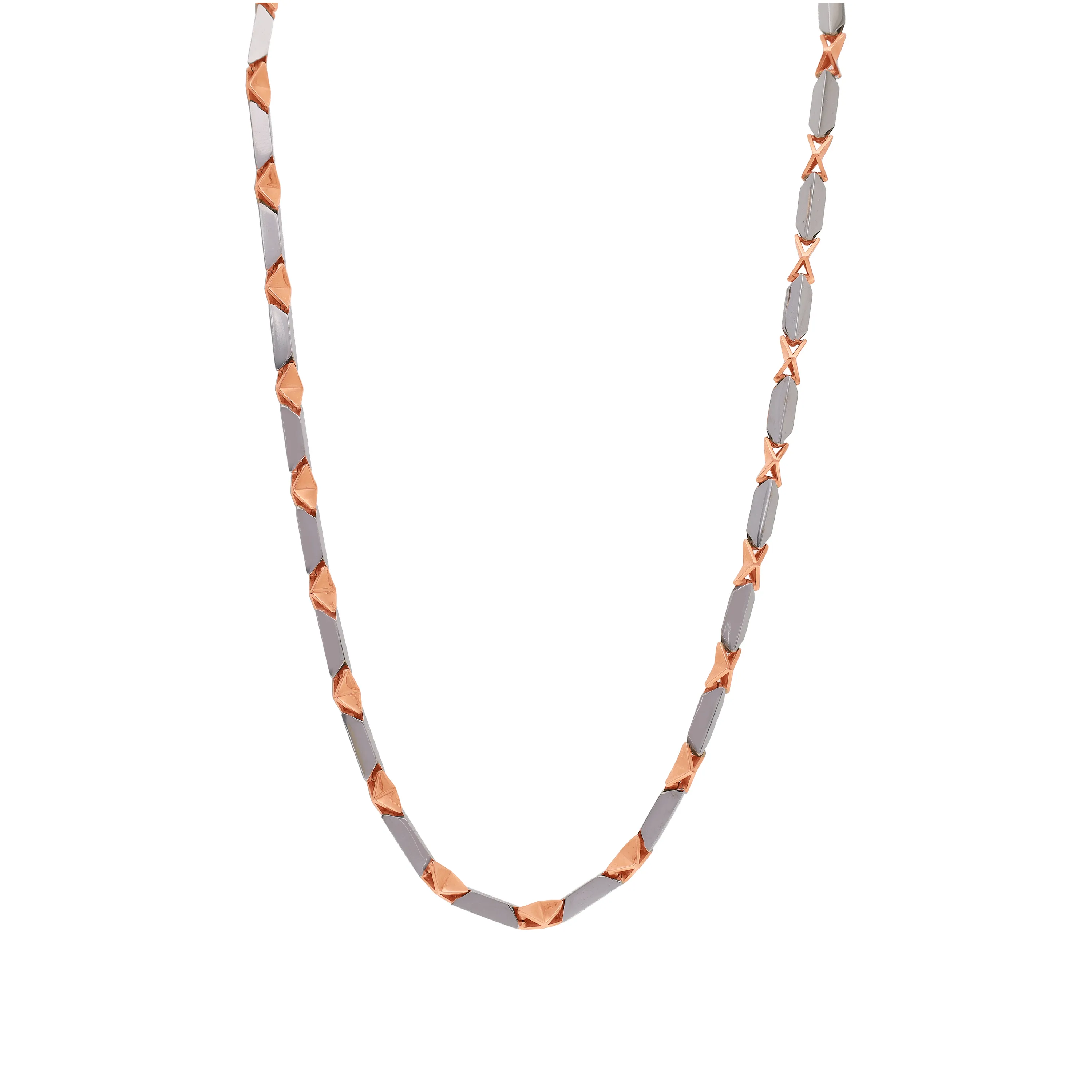 Classic Finely Detailed And Crafted 18KT Rose Gold Chain For Men