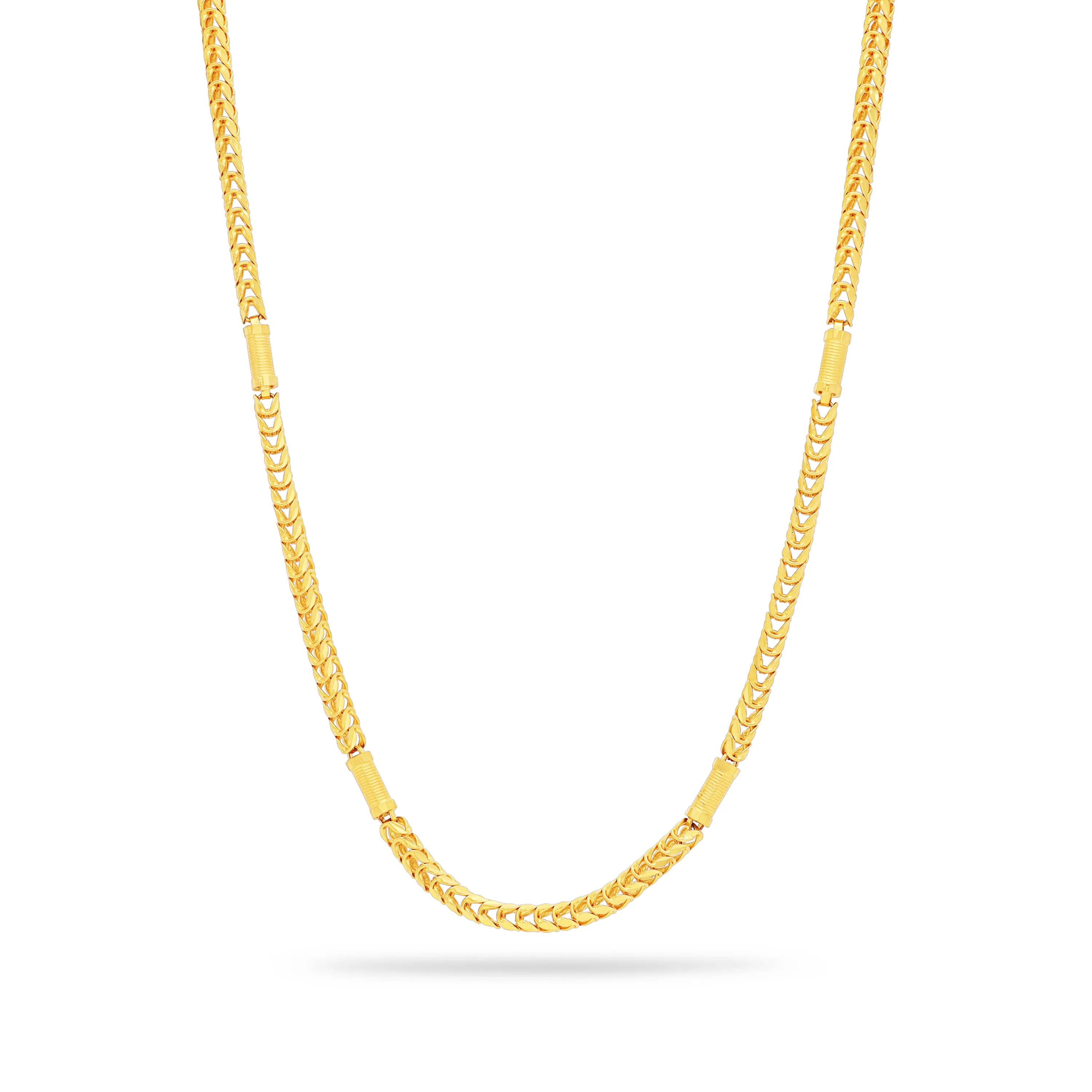 Classic Finely Detailed And Crafted 22KT Gold Chain For Men