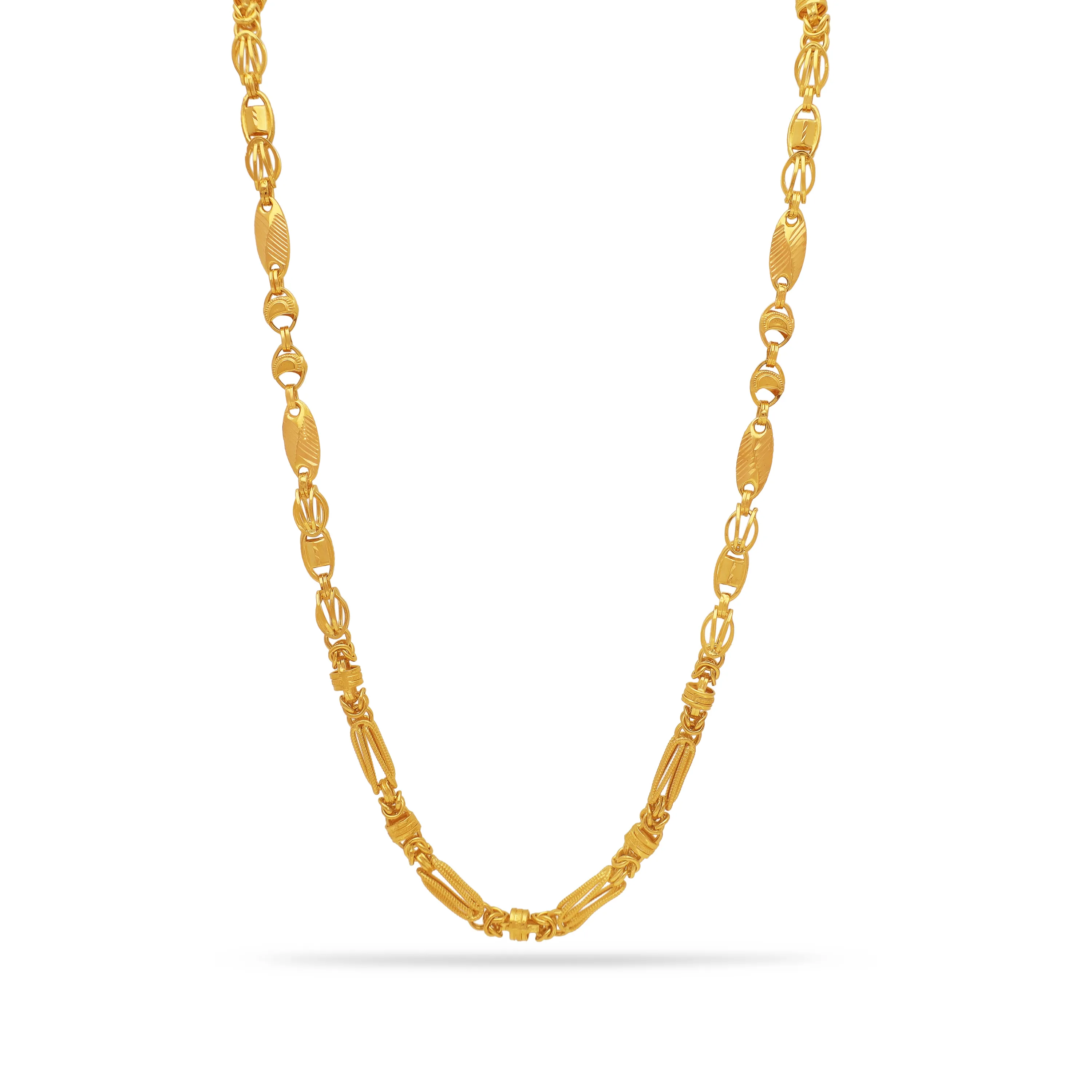 Classic Finely Detailed And Crafted 22KT Gold Chain