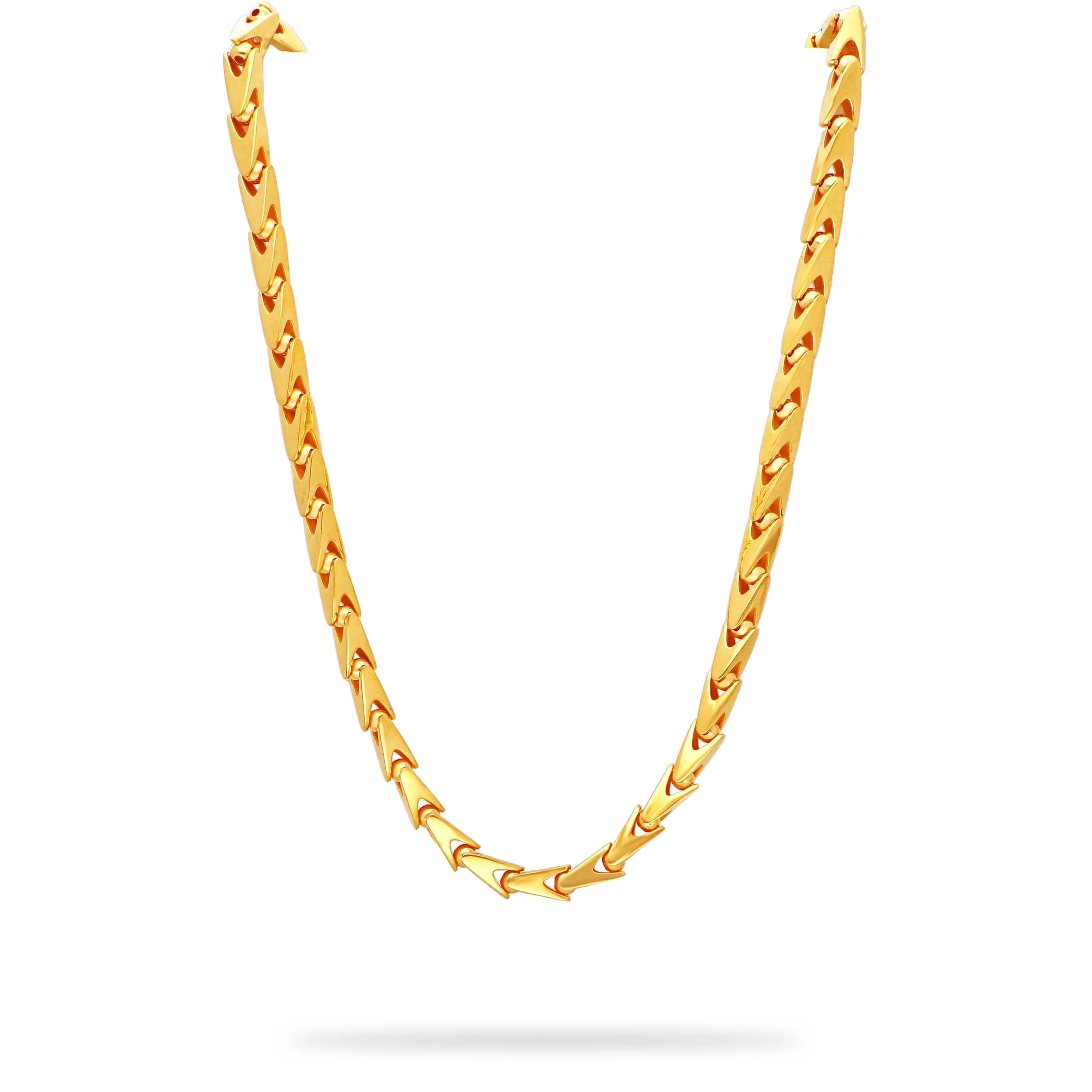 Classic Finely Detailed 22KT Gold Chain For Men