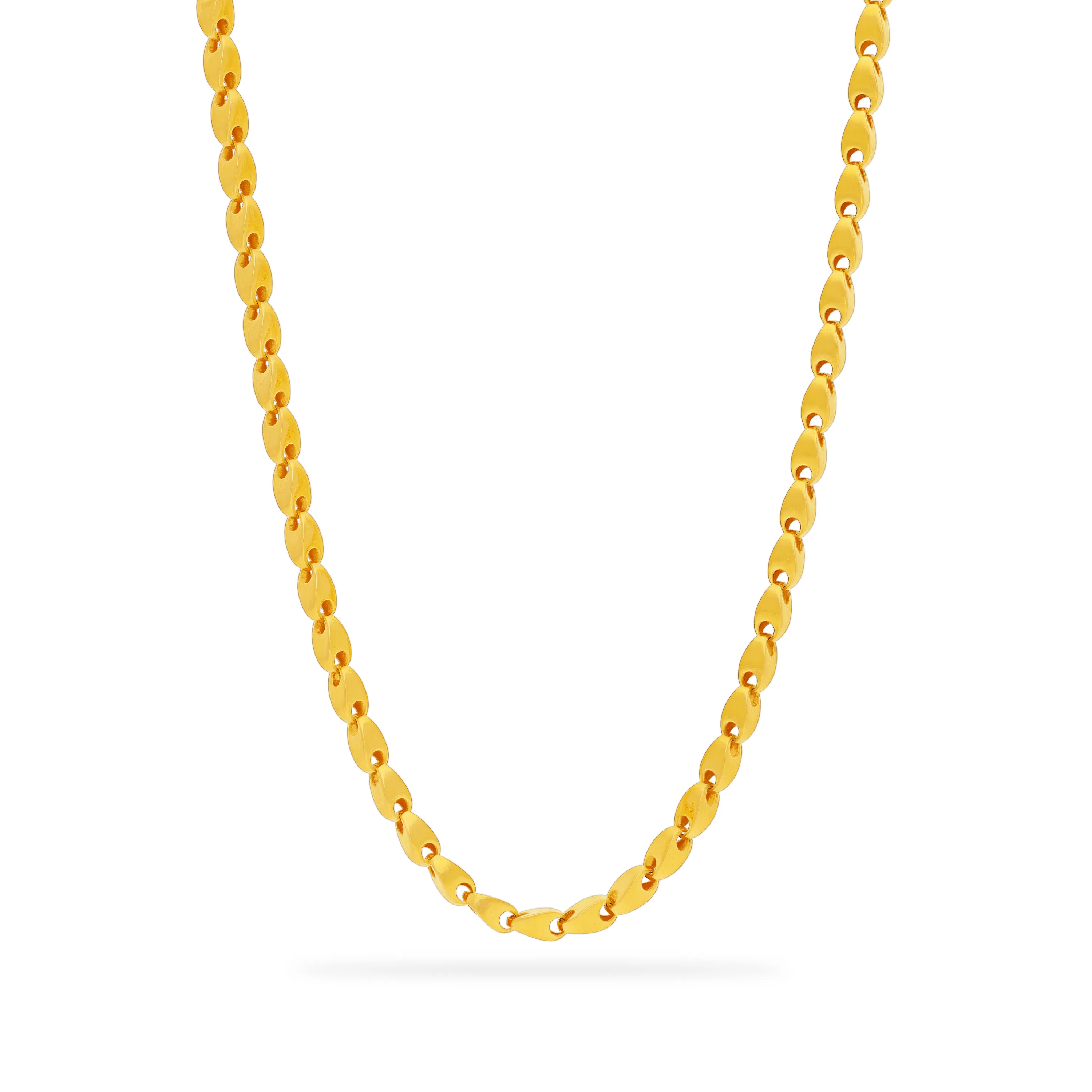 Classic Finely Detailed And Crafted 22KT Gold Chain For Men