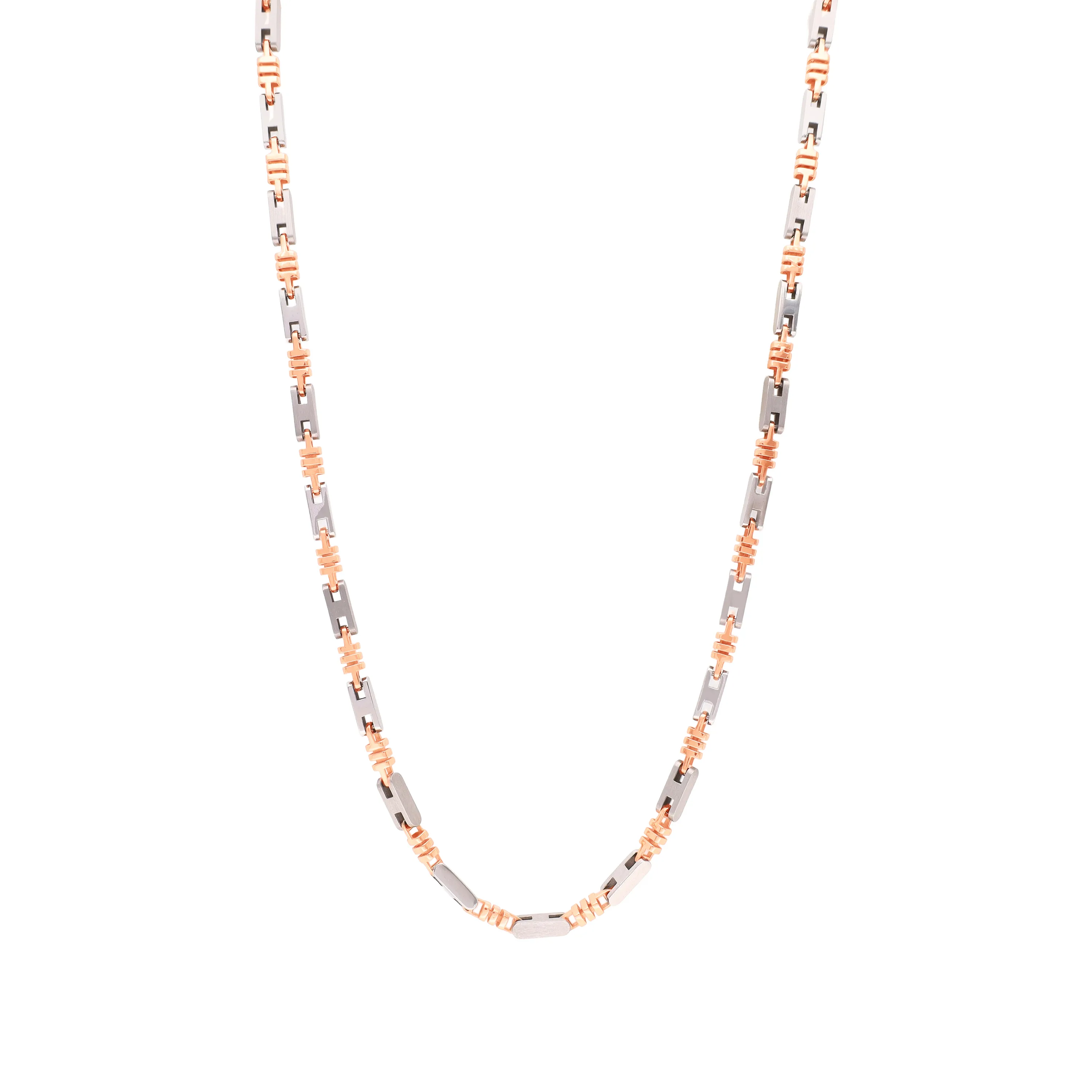 Classic Finely Detailed And Crafted 18KT Rose Gold Chain For Men