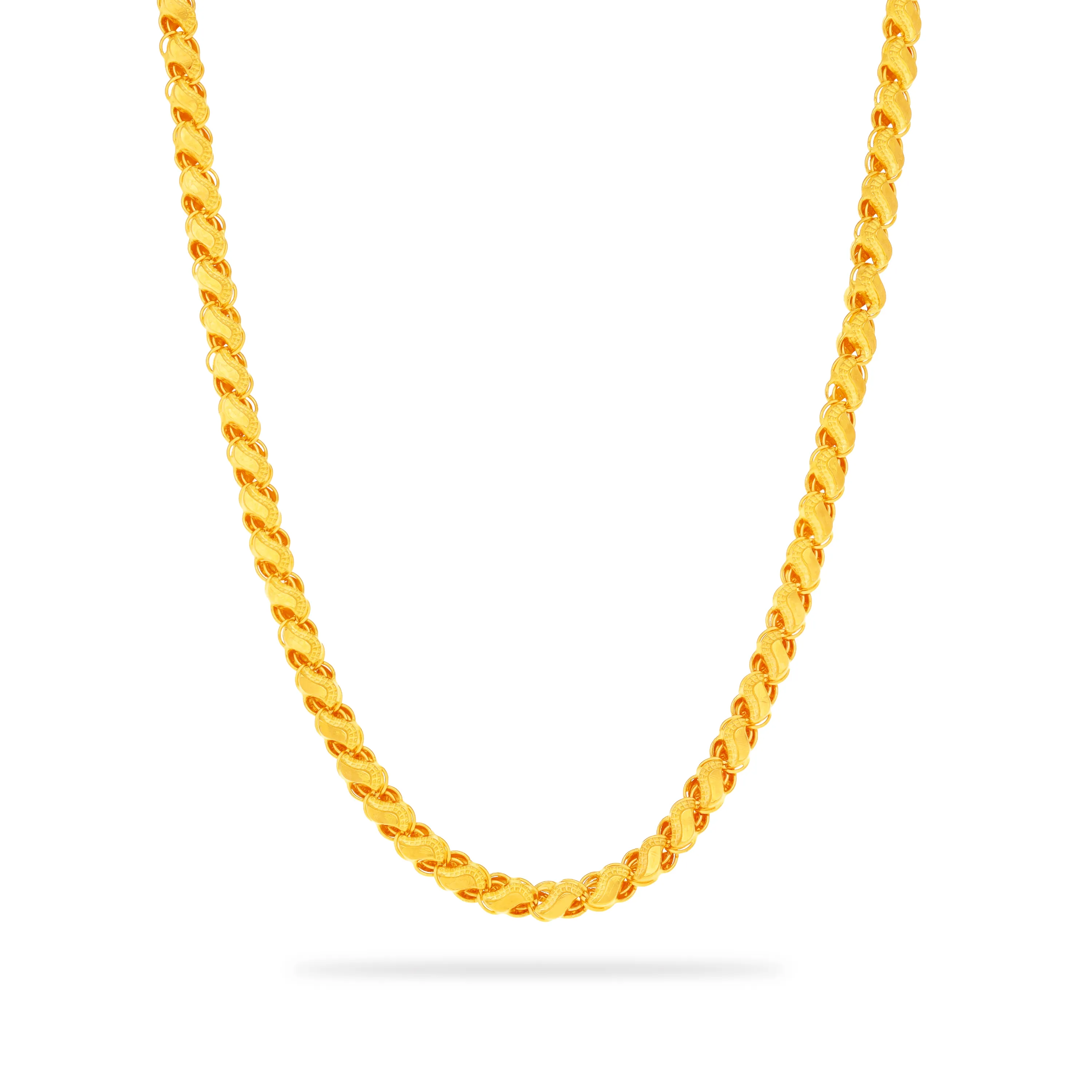Classic Finely Detailed And Crafted 22KT Gold Chain For Kids