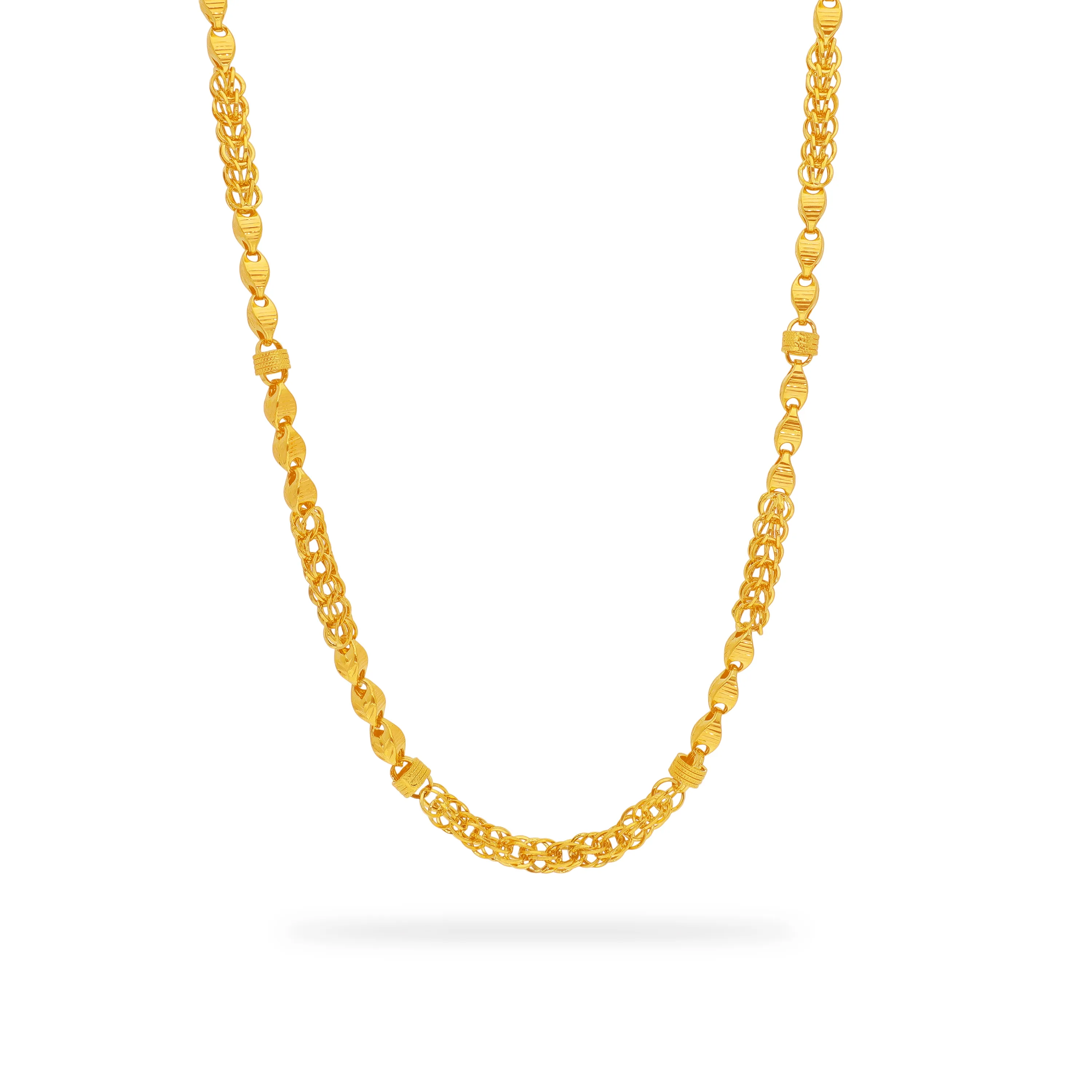 Classic Finely Detailed And Crafted 22KT Gold Chain For Men