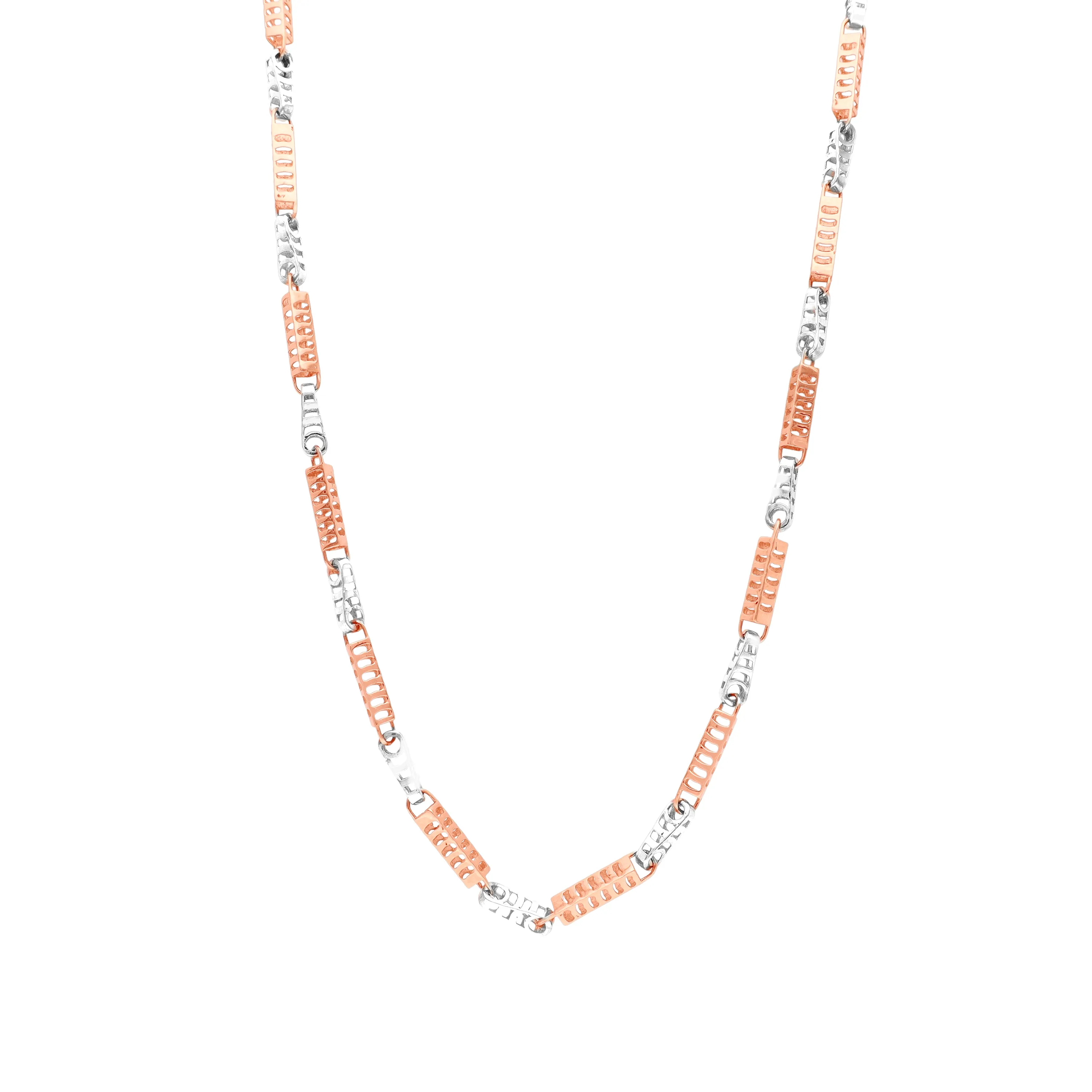 Classic Finely Detailed And Crafted 18KT Rose Gold Chain For Men