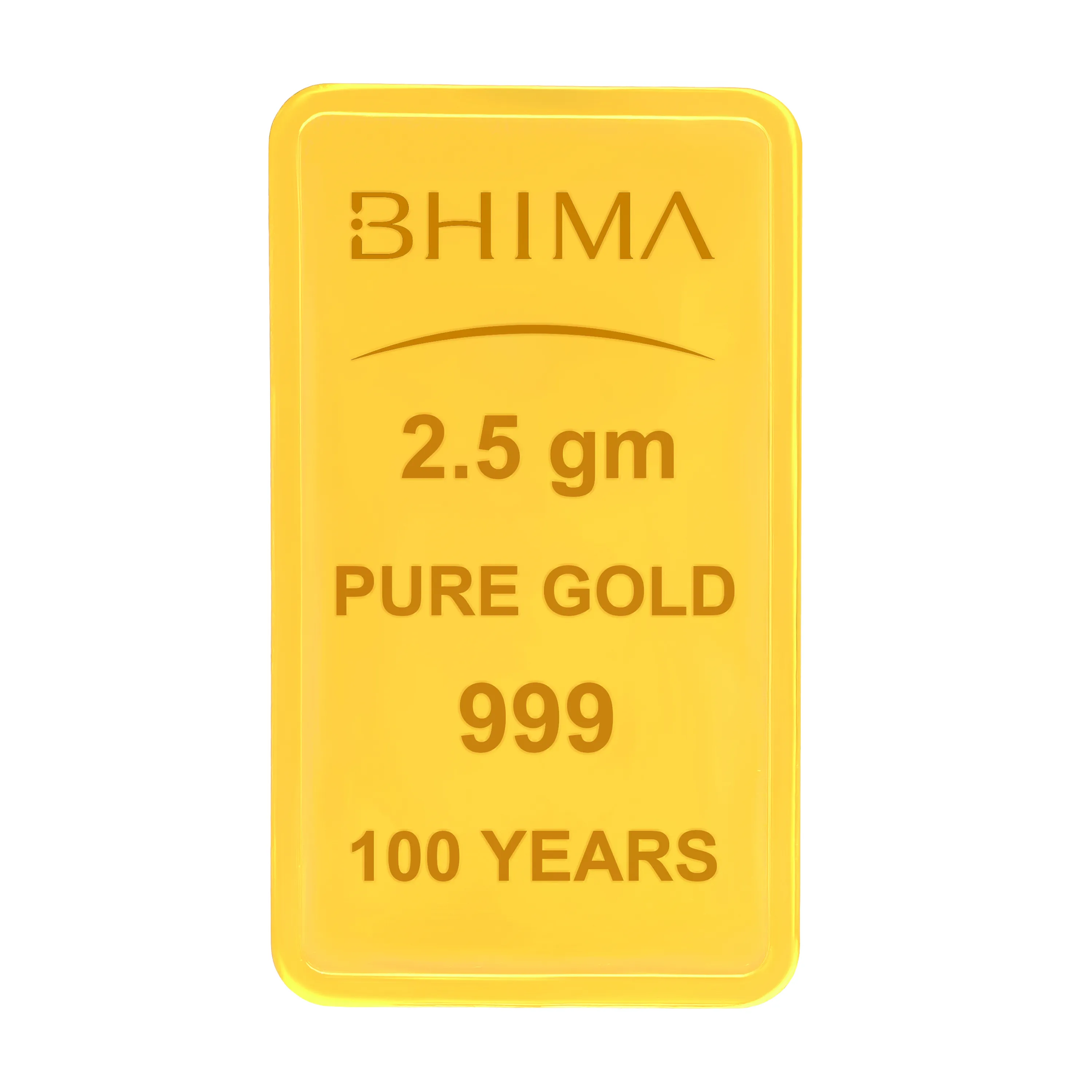 2.5 gms Pure Gold Bar 24KT 999
