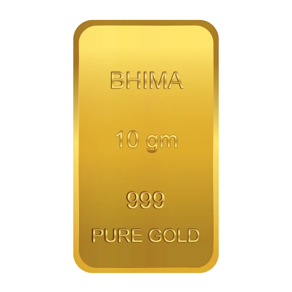 10 gm 24K 999 Pure Gold Bar