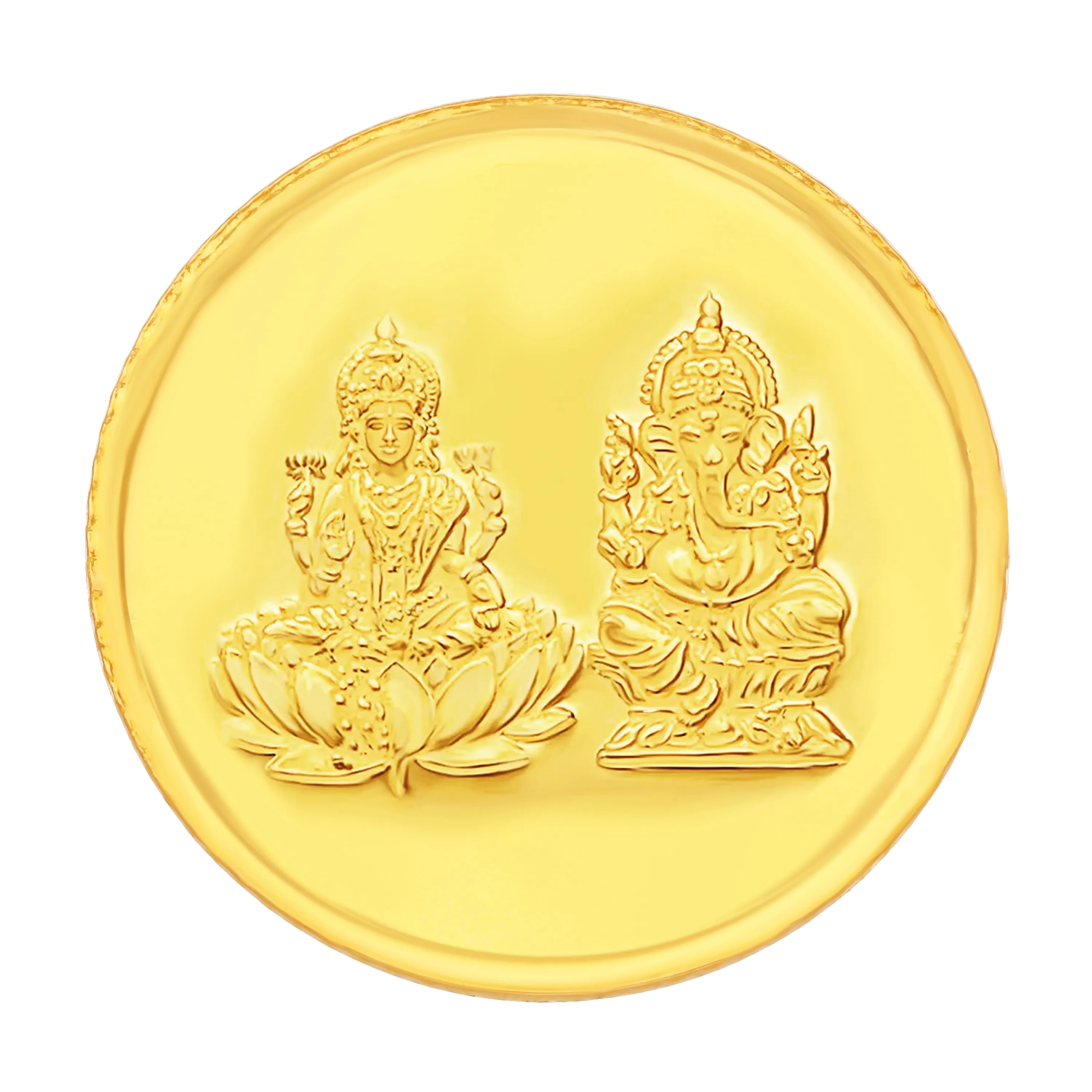 4 gm Goddess Lakshmi & Lord Ganesha 22K 916 BIS Hallmarked Gold Coin