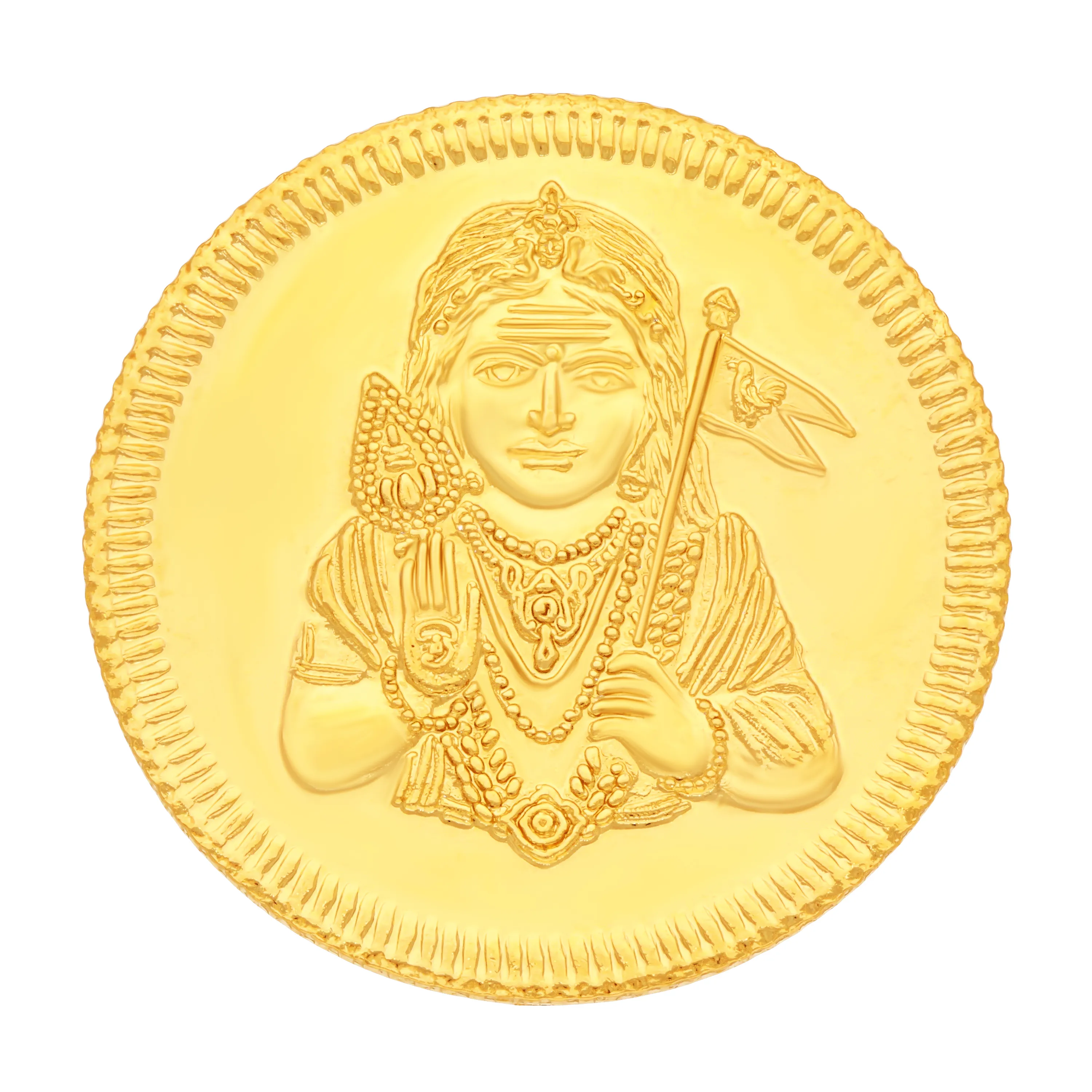8gm Lord Subramanya 22K 916 Gold Coin