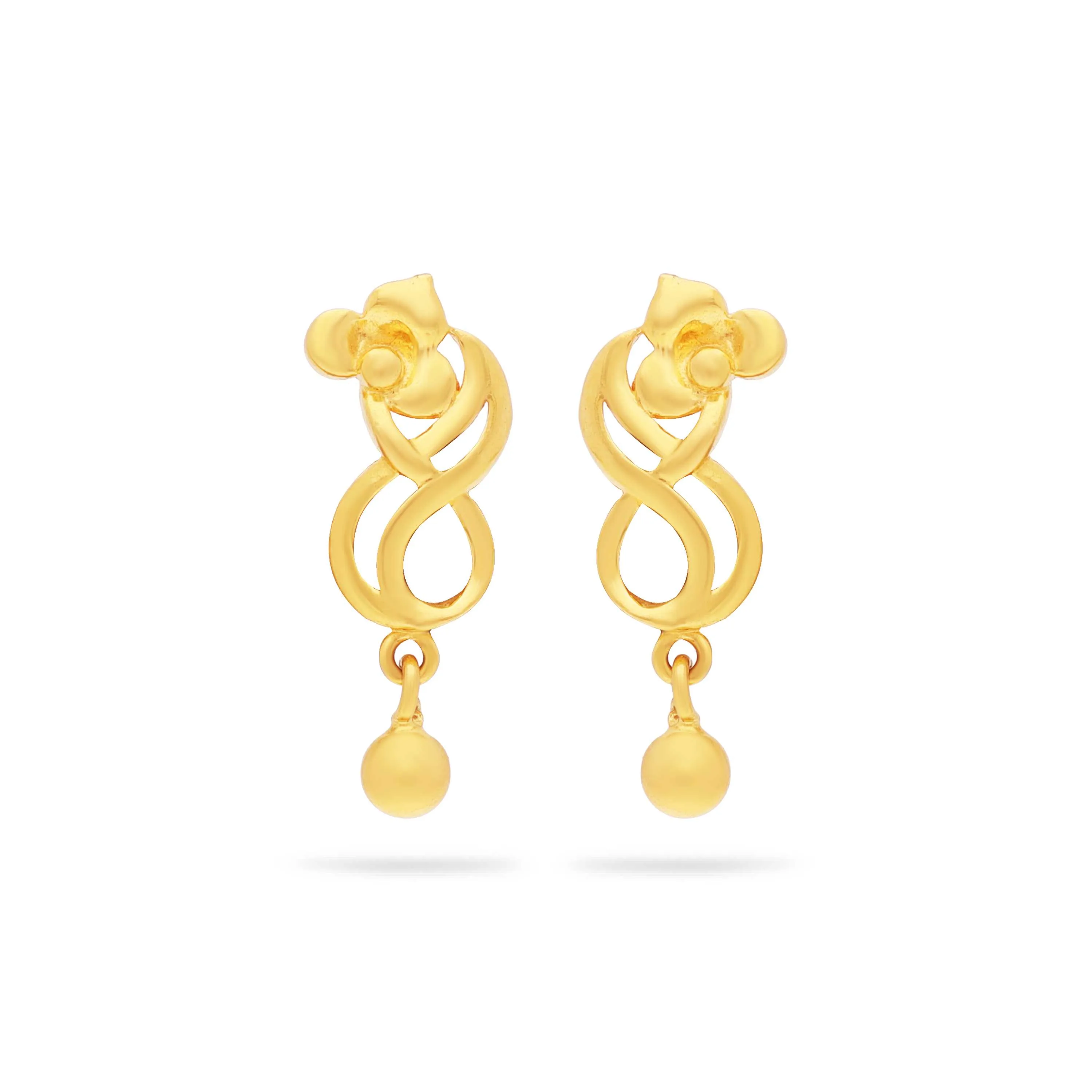 Classic Finely Detailed And Crafted 22KT Gold Studs For Women
