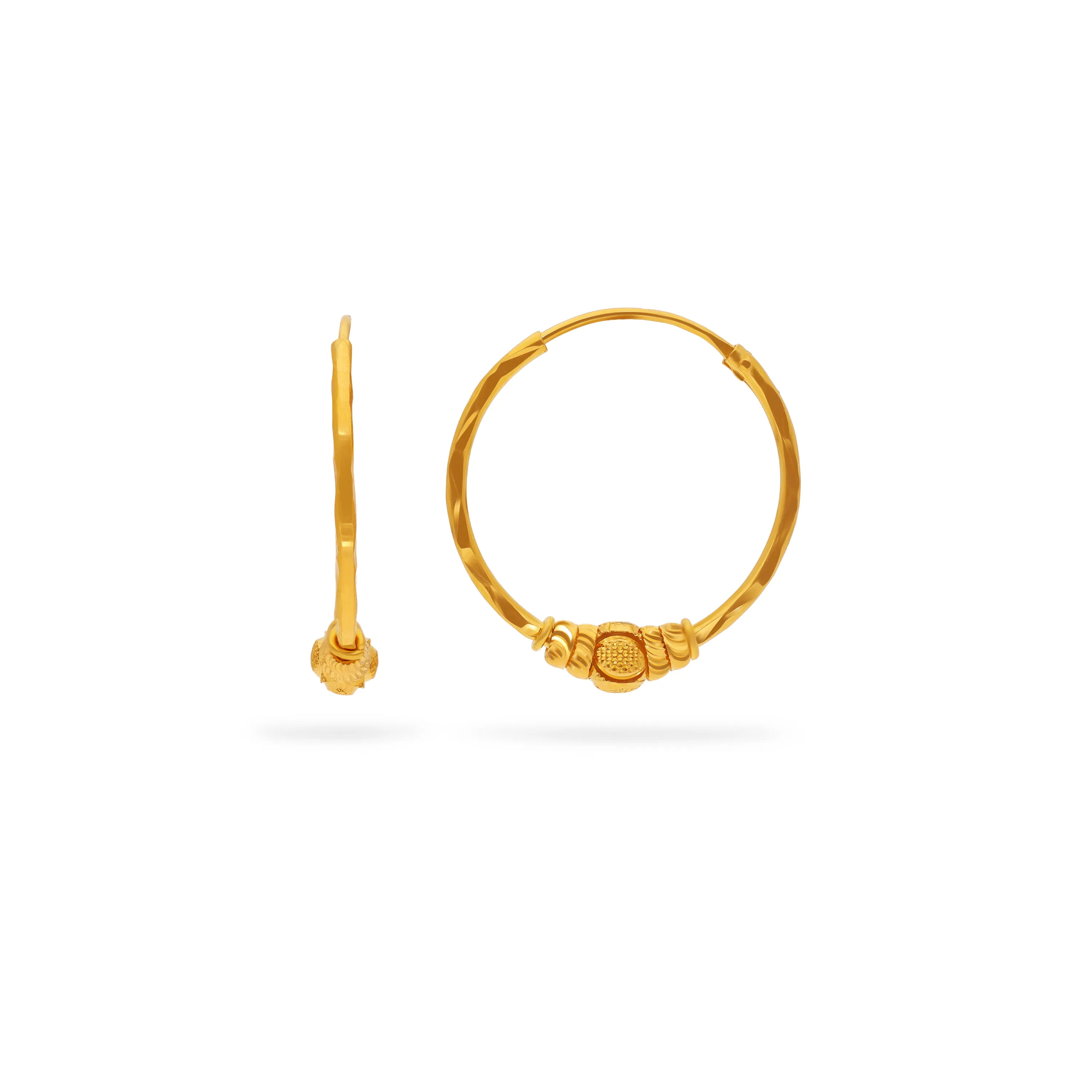 Classic Finely Detailed And Crafted 22KT Gold Studs For Women