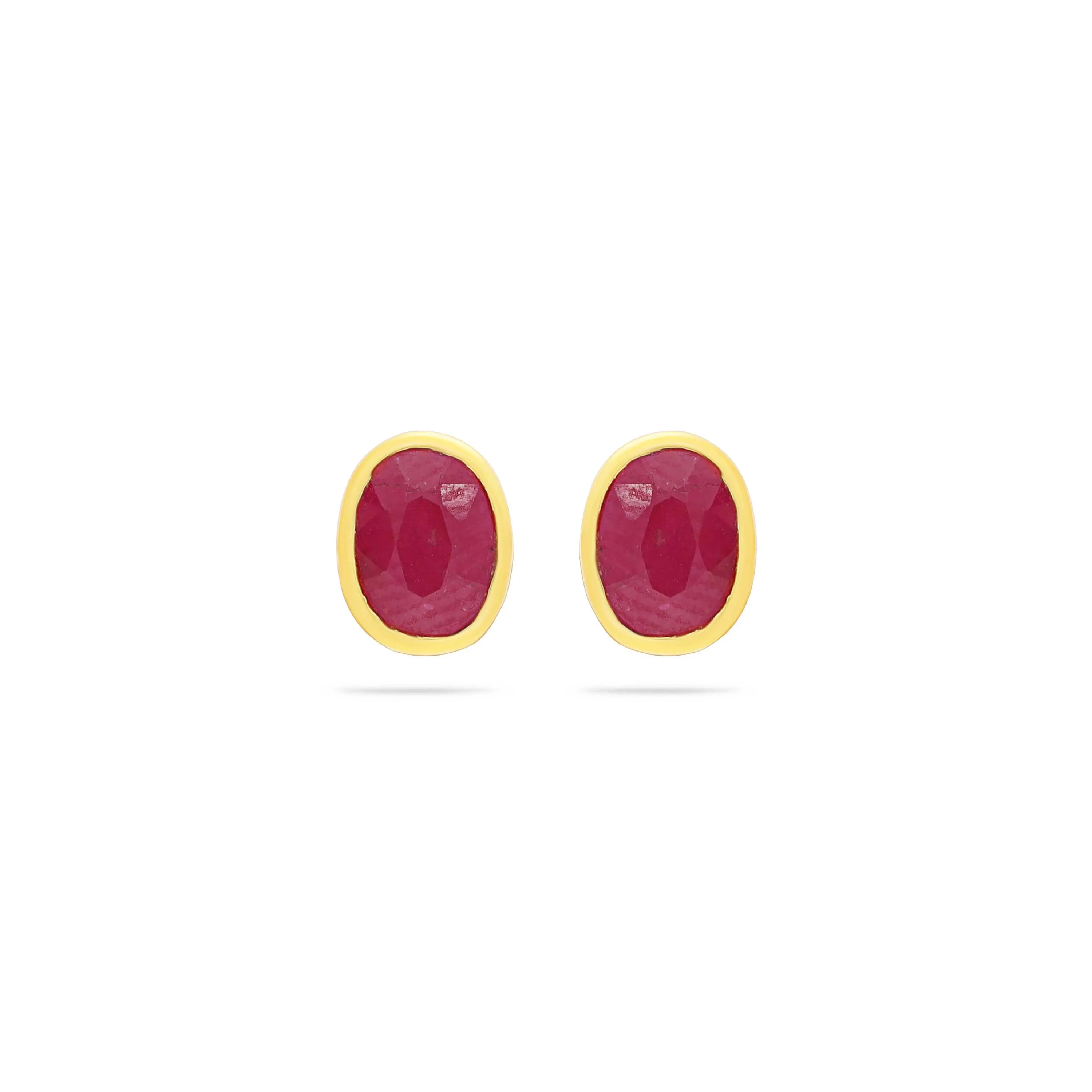 Studded And Detailed 22KT Gold Studs For Women