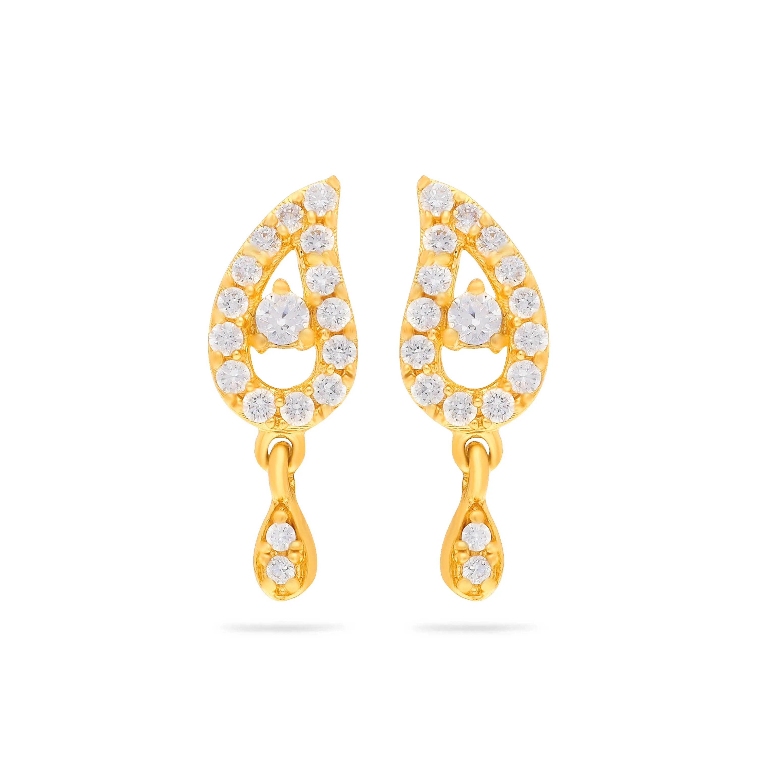 Bhima Jewellers Diamond Earrings With Price Fancy Contemporary