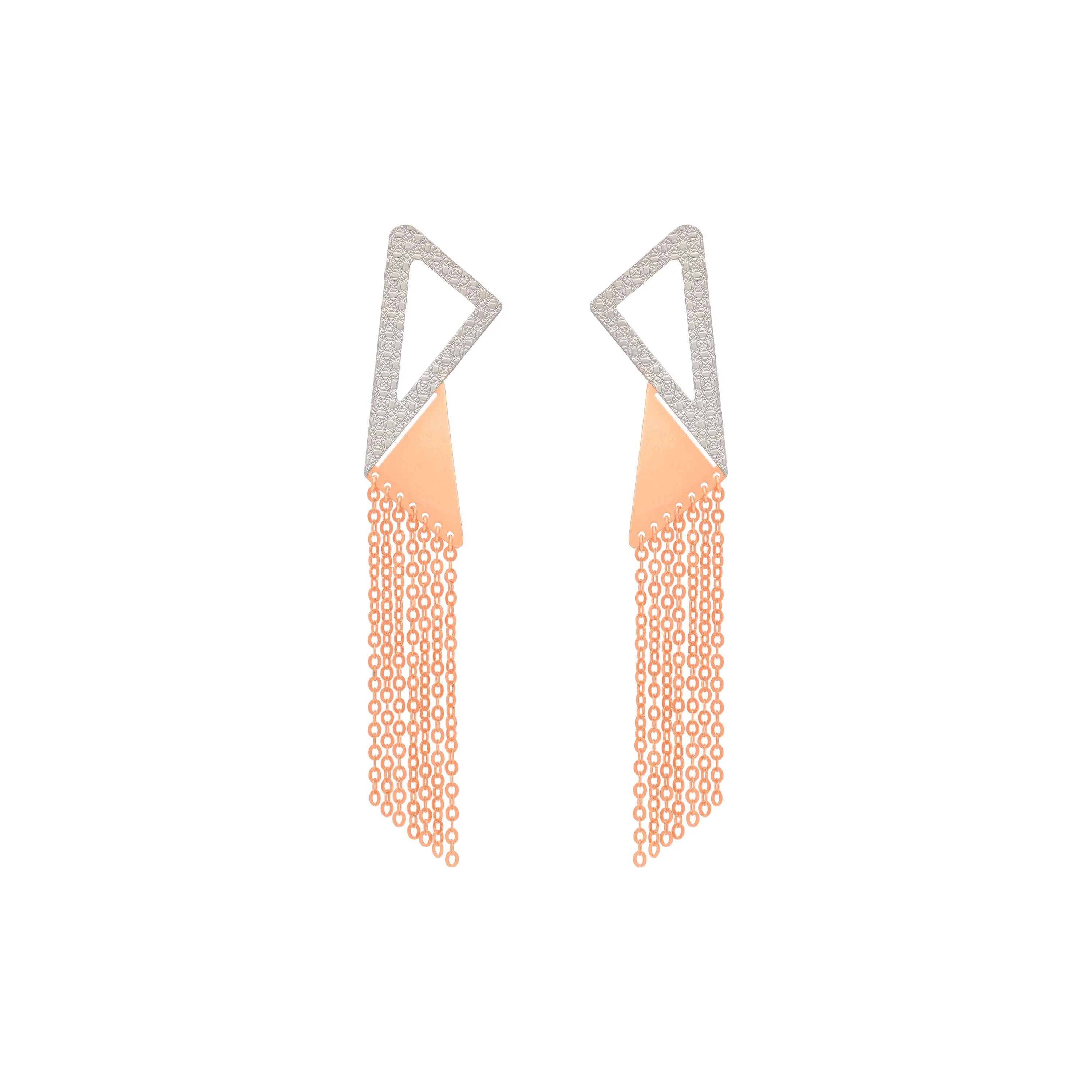 Fancy Finely Detailed And Crafted 18KT Rose Gold Studs