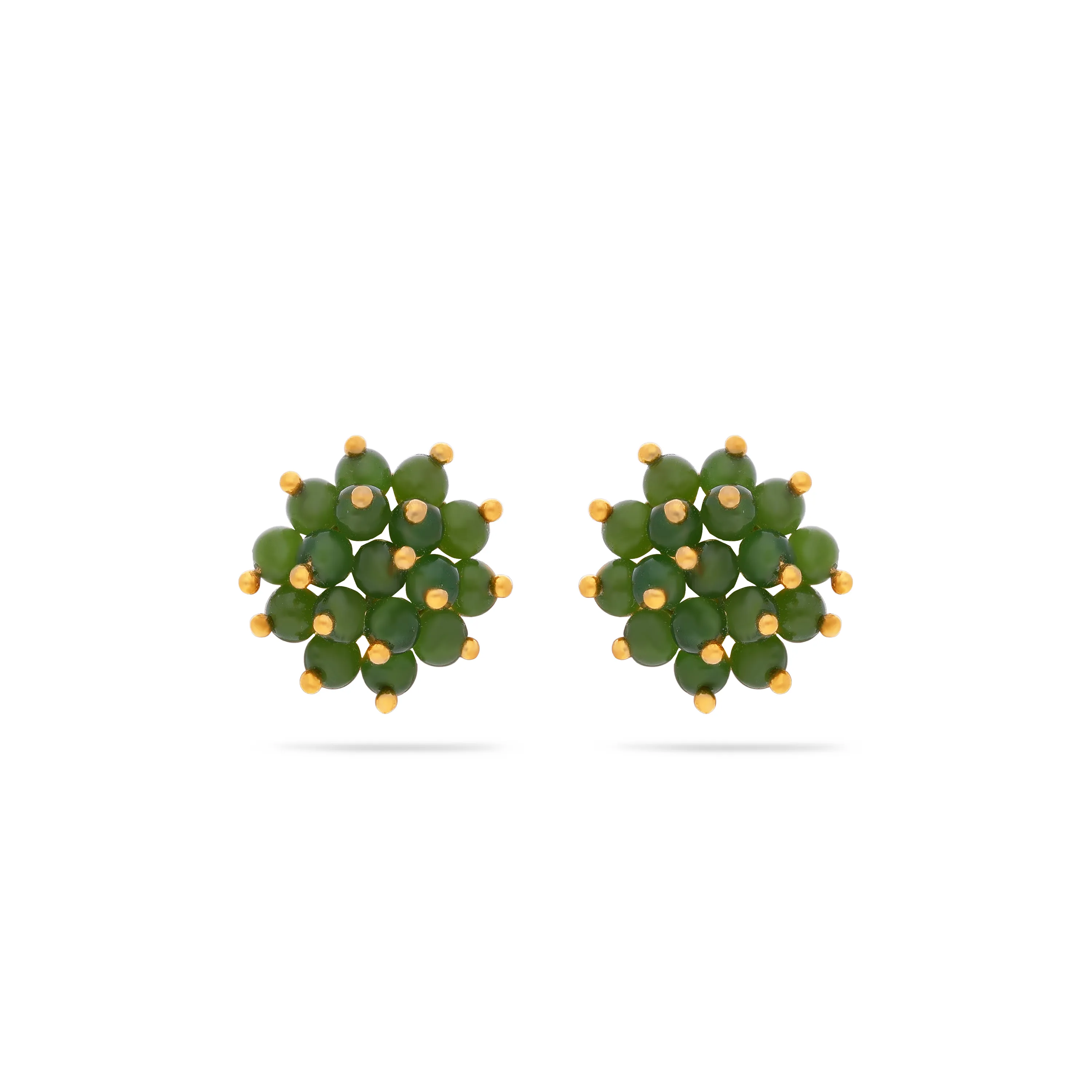 Studded And Detailed 22KT Gold Studs For Women