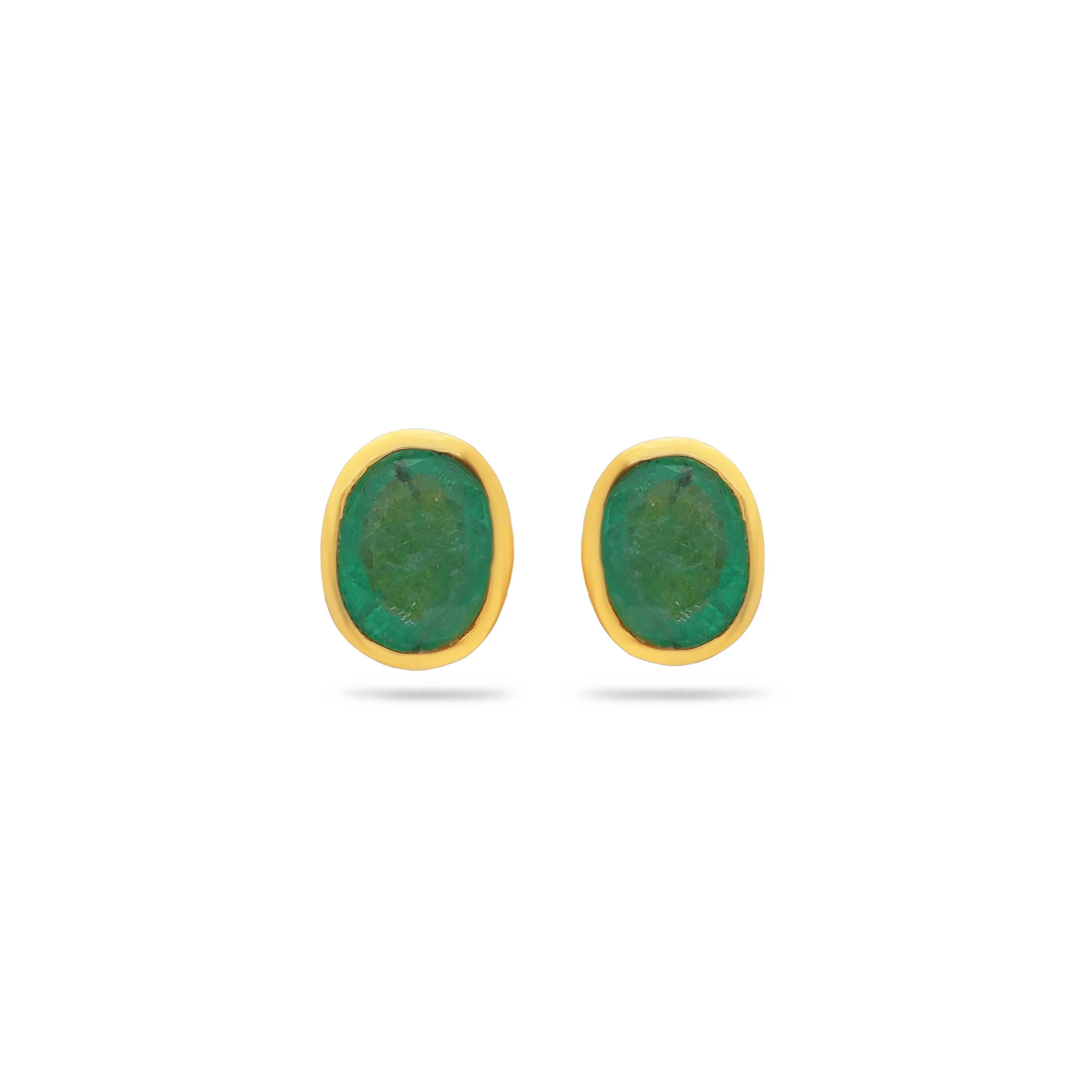 Studded And Detailed 22KT Gold Studs For Women