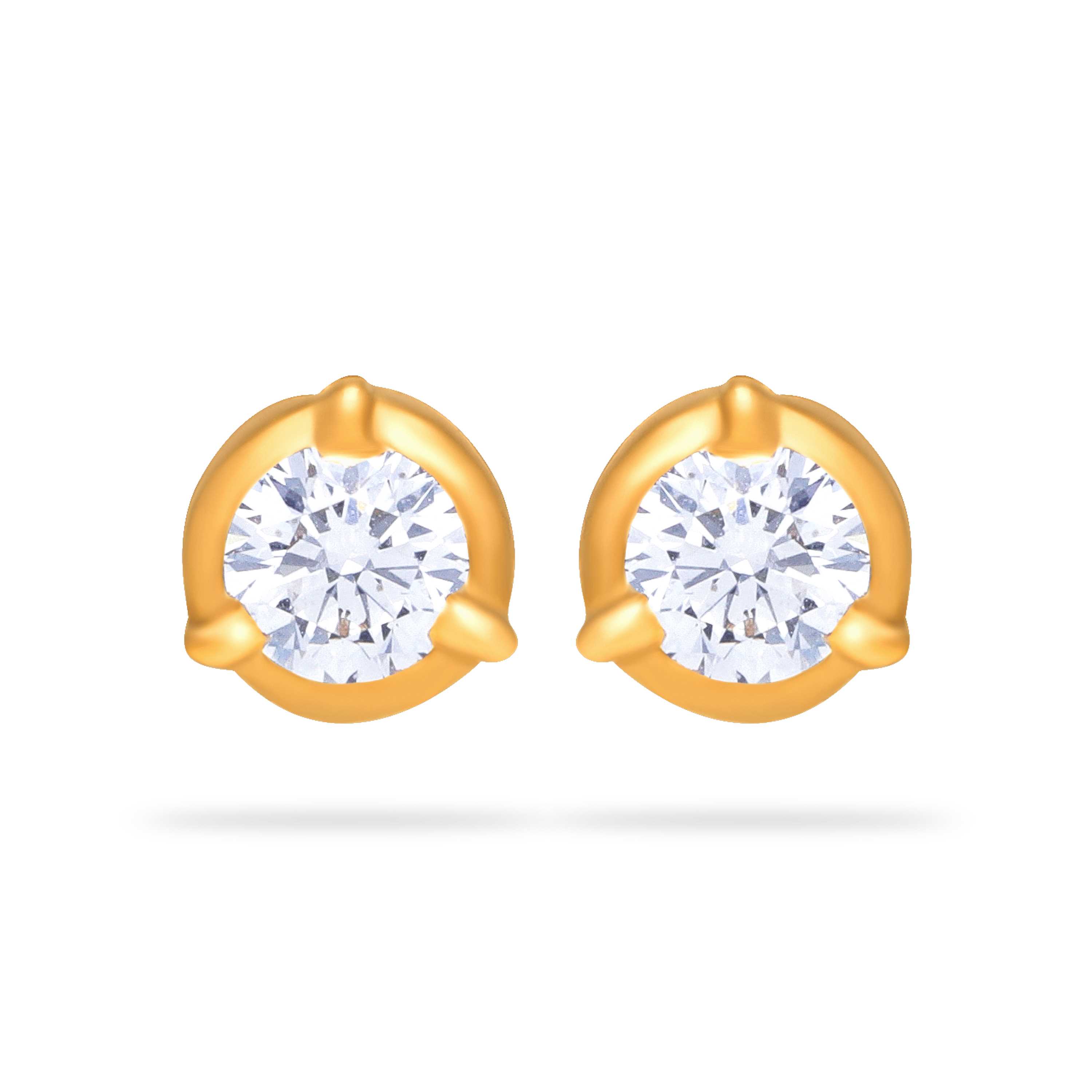 Classic Diamond Studs in 22 KT Gold