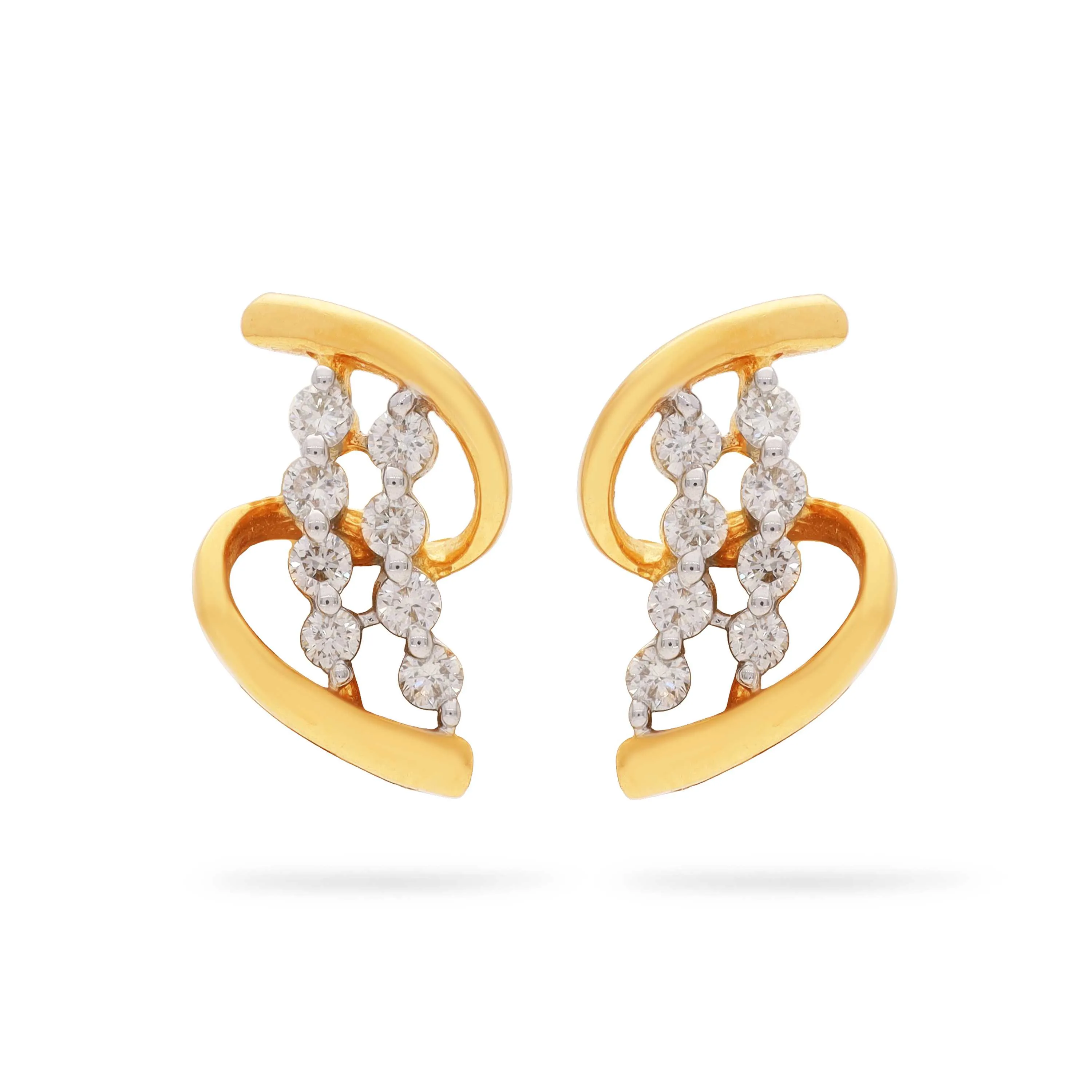 Gorgeously Detailed 18KT Diamond Studs