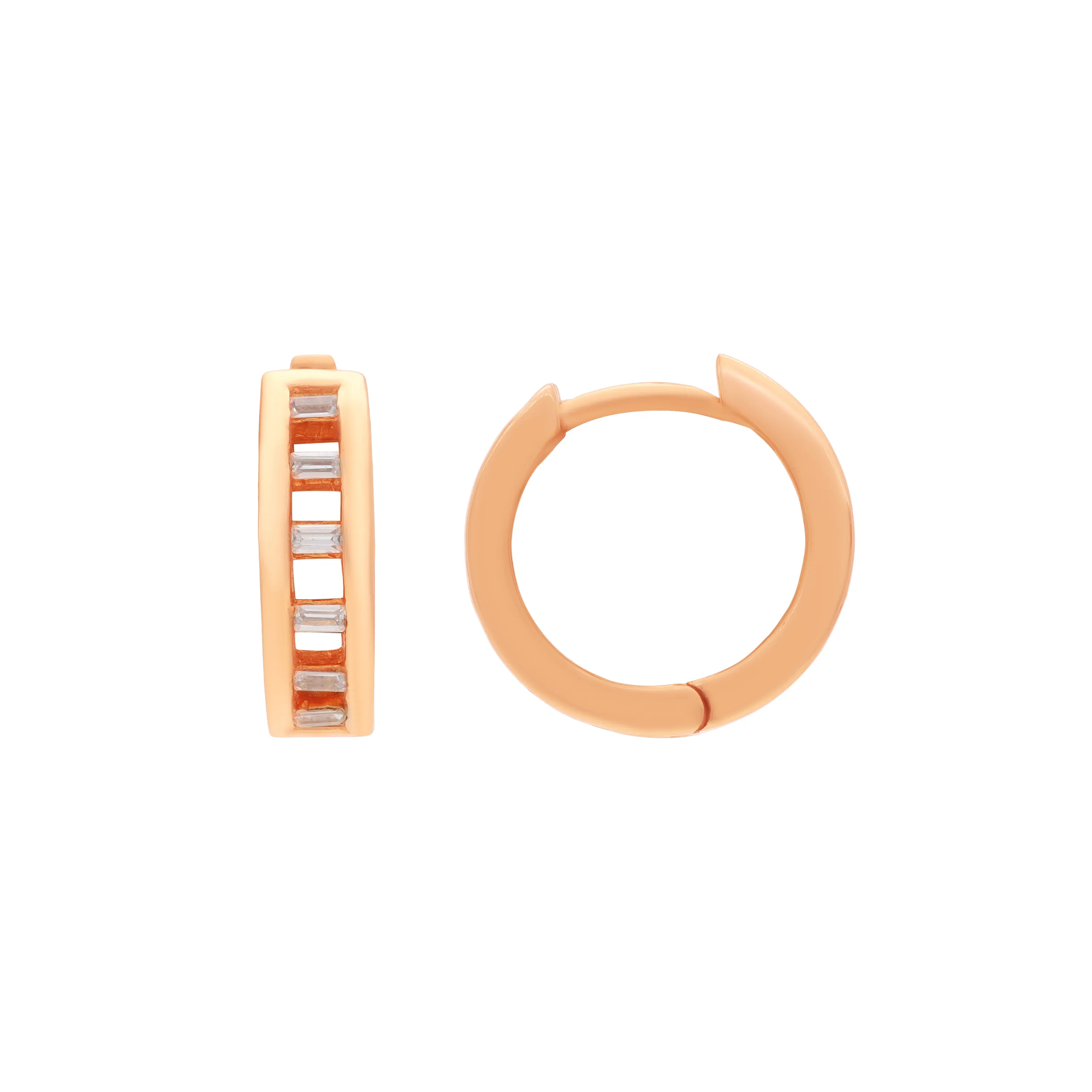 Studded And Detailed 18KT Rose Gold Studs For Women