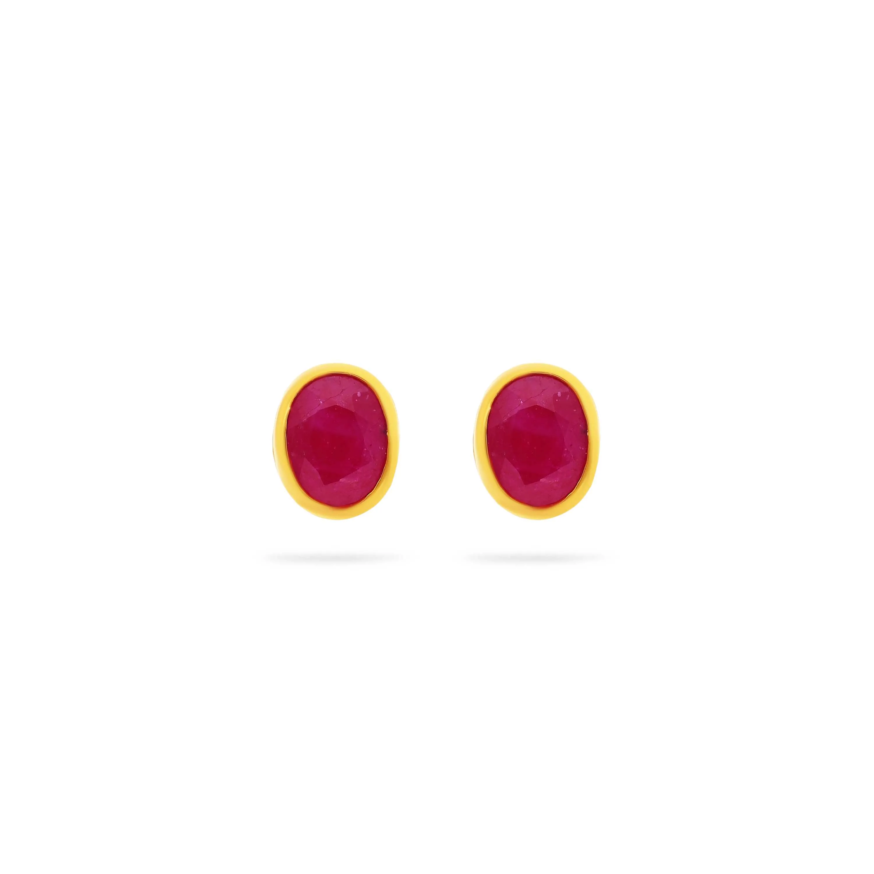 Studded And Detailed 22KT Gold Studs For Women