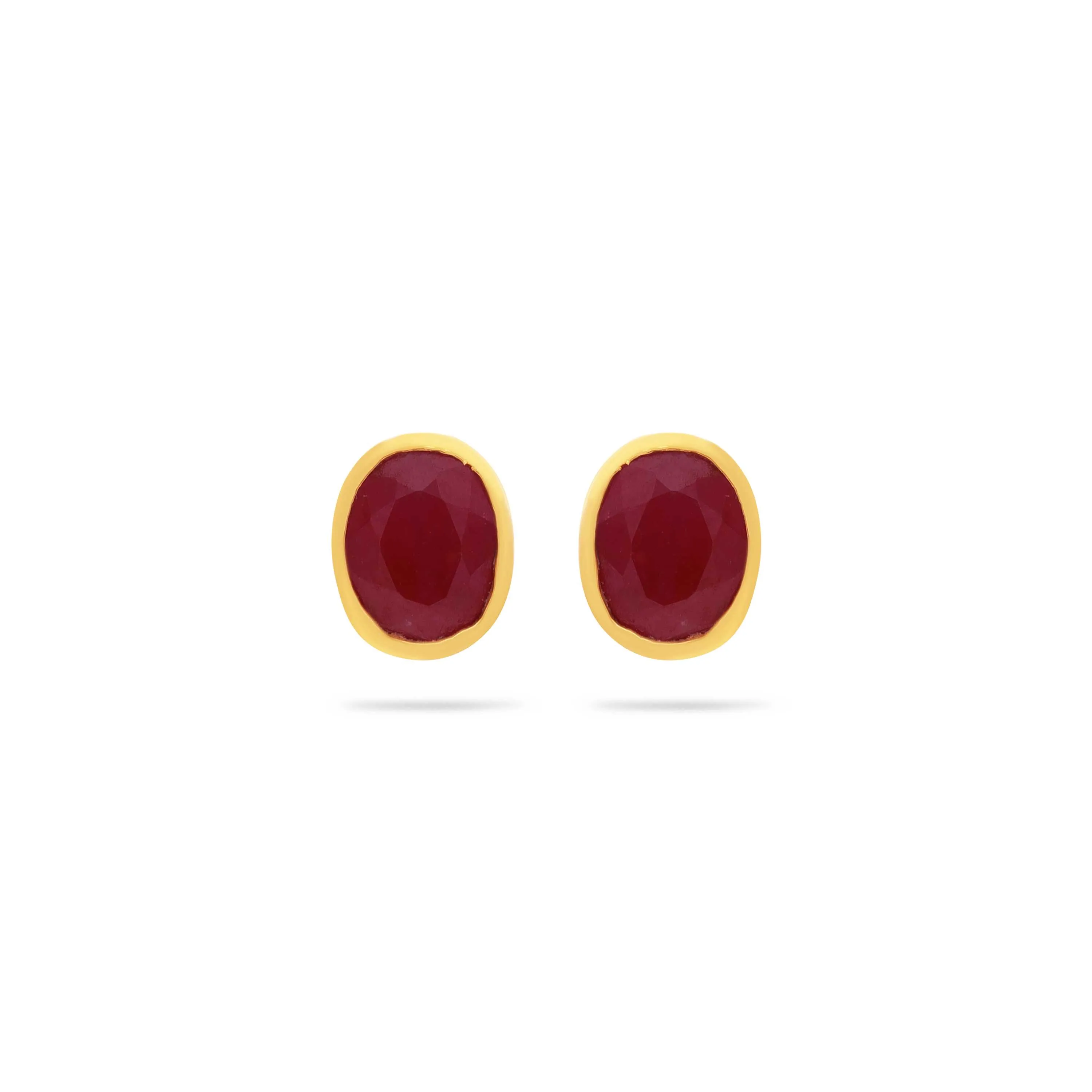Studded And Detailed 22KT Gold Studs For Women
