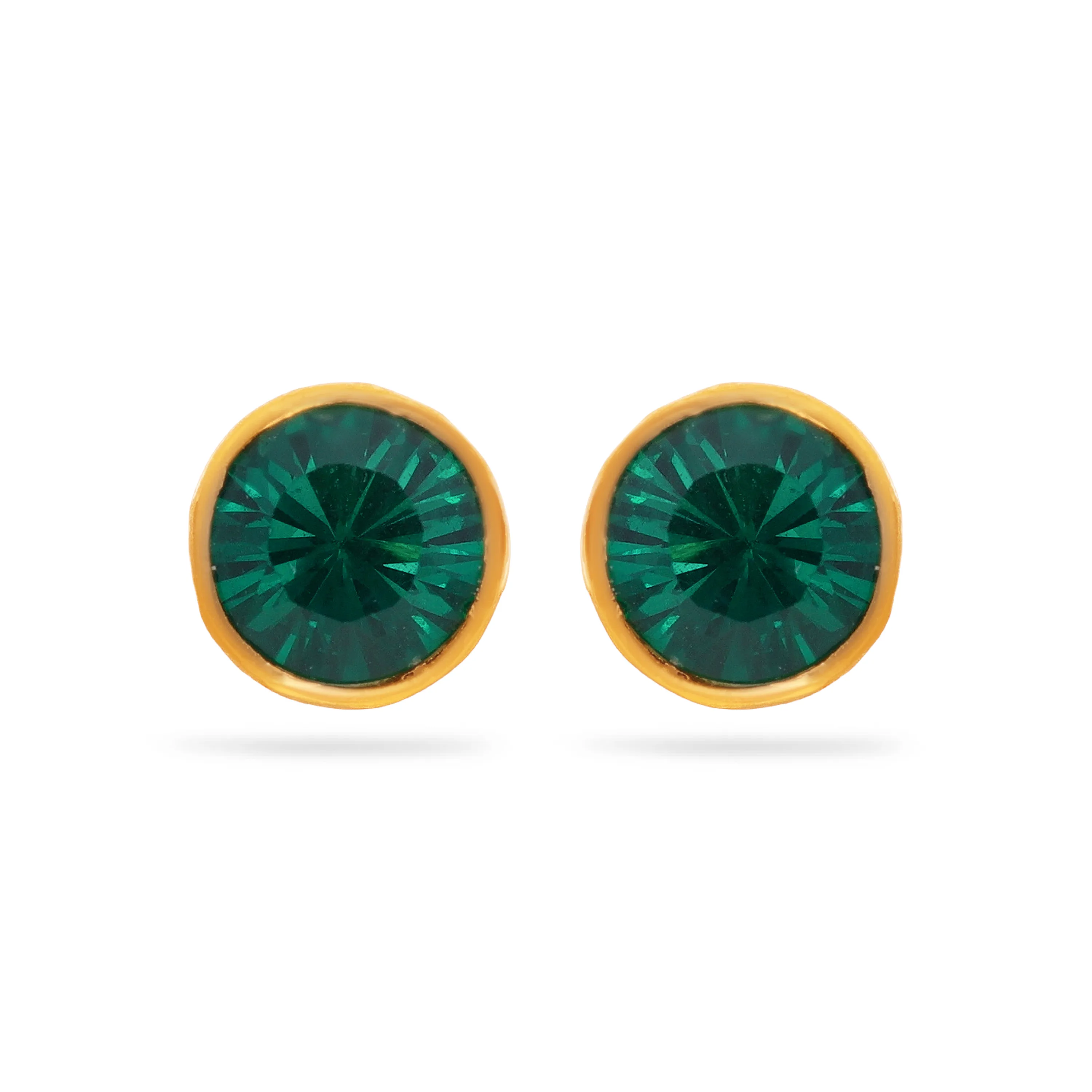 Studded And Detailed 22KT Gold Studs For Women