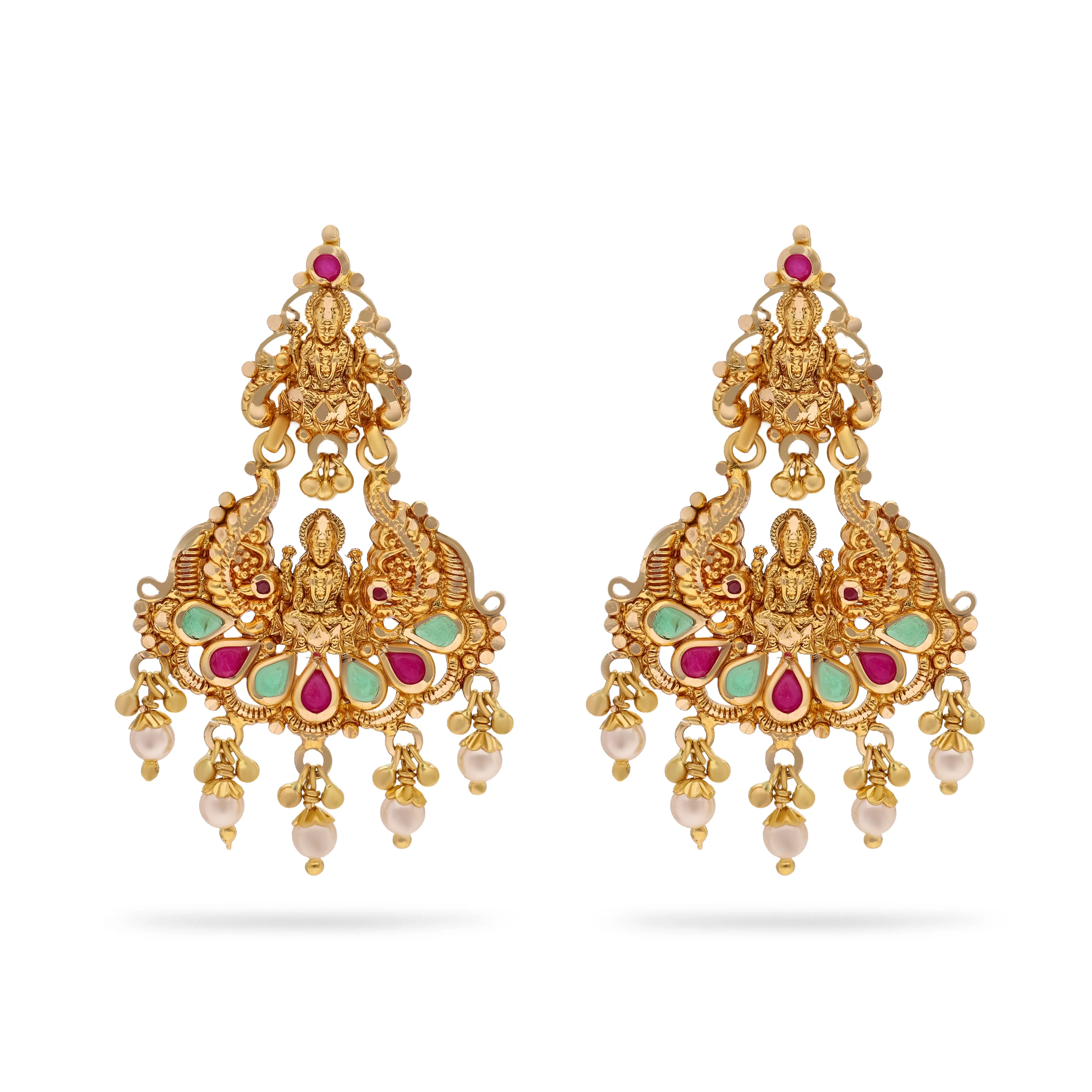 Classic Finely Detailed And Crafted 22KT Gold Drops For Women