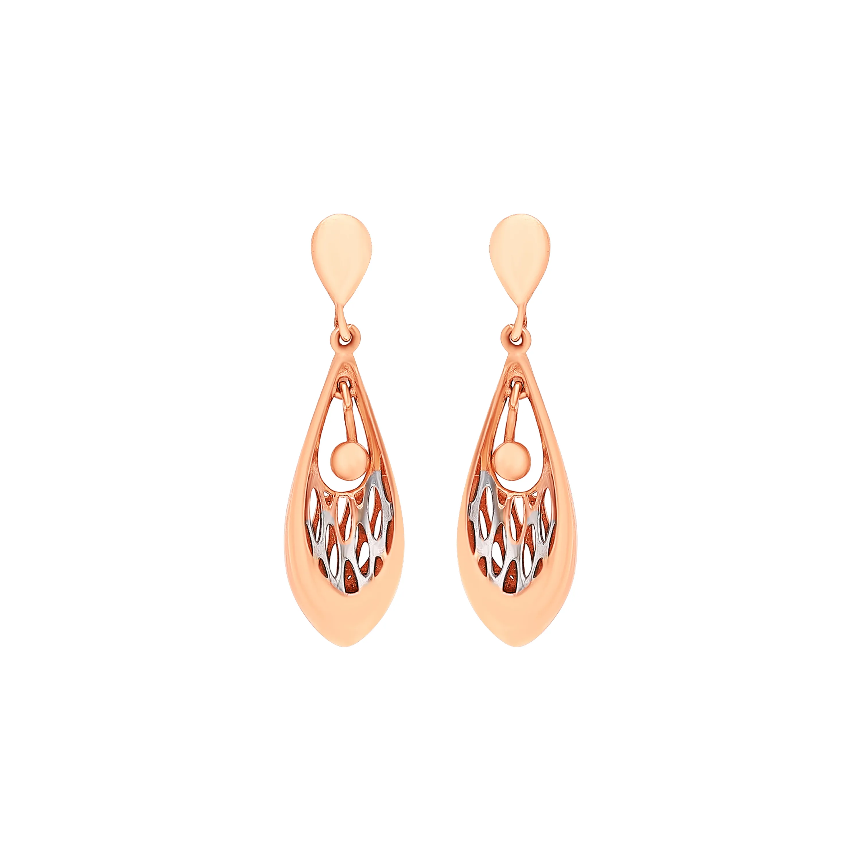Classic Finely Detailed And Crafted 18KT Rose Gold Studs For Women