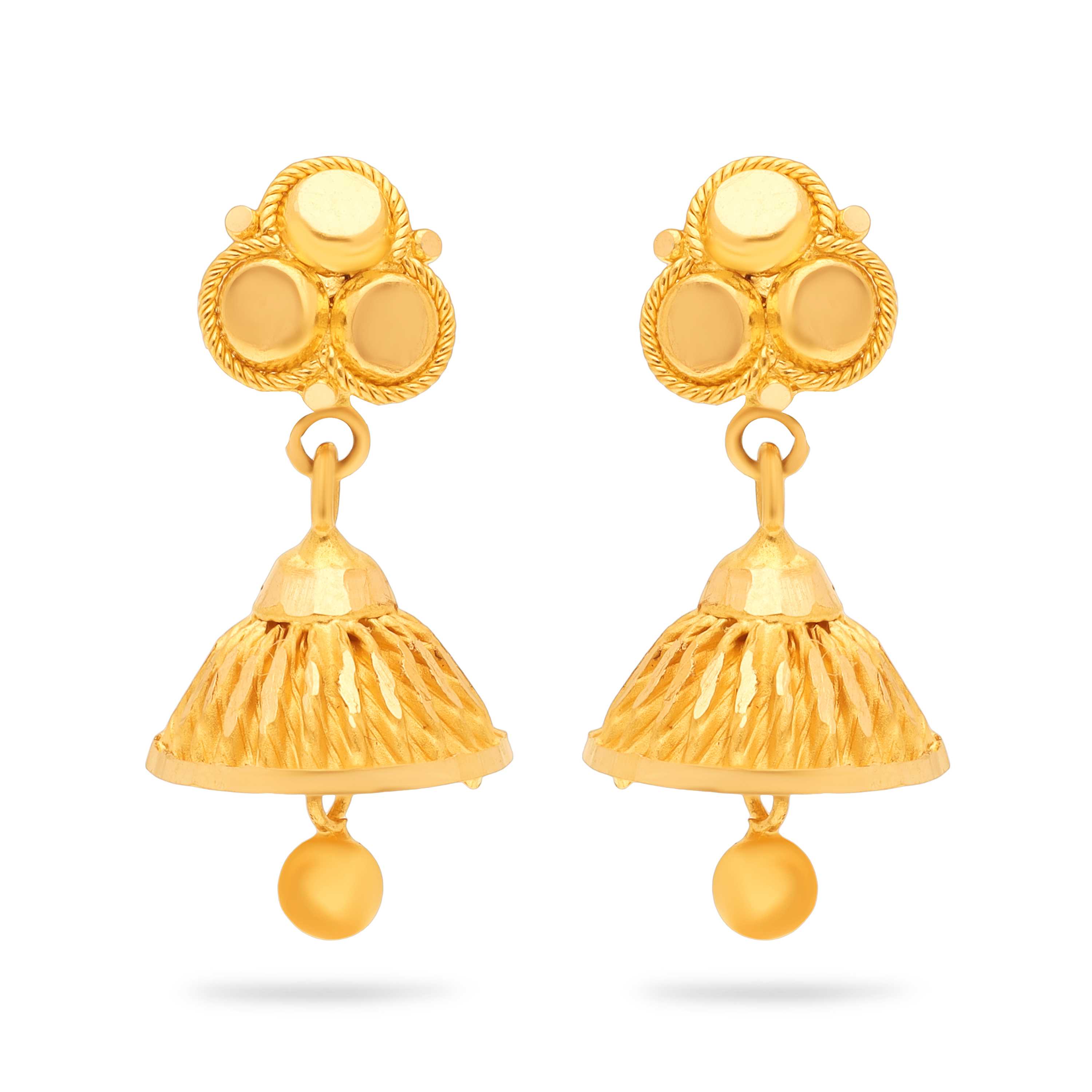 Gold Jhumka Designs Bhima Gold Rate Today Classic Matte