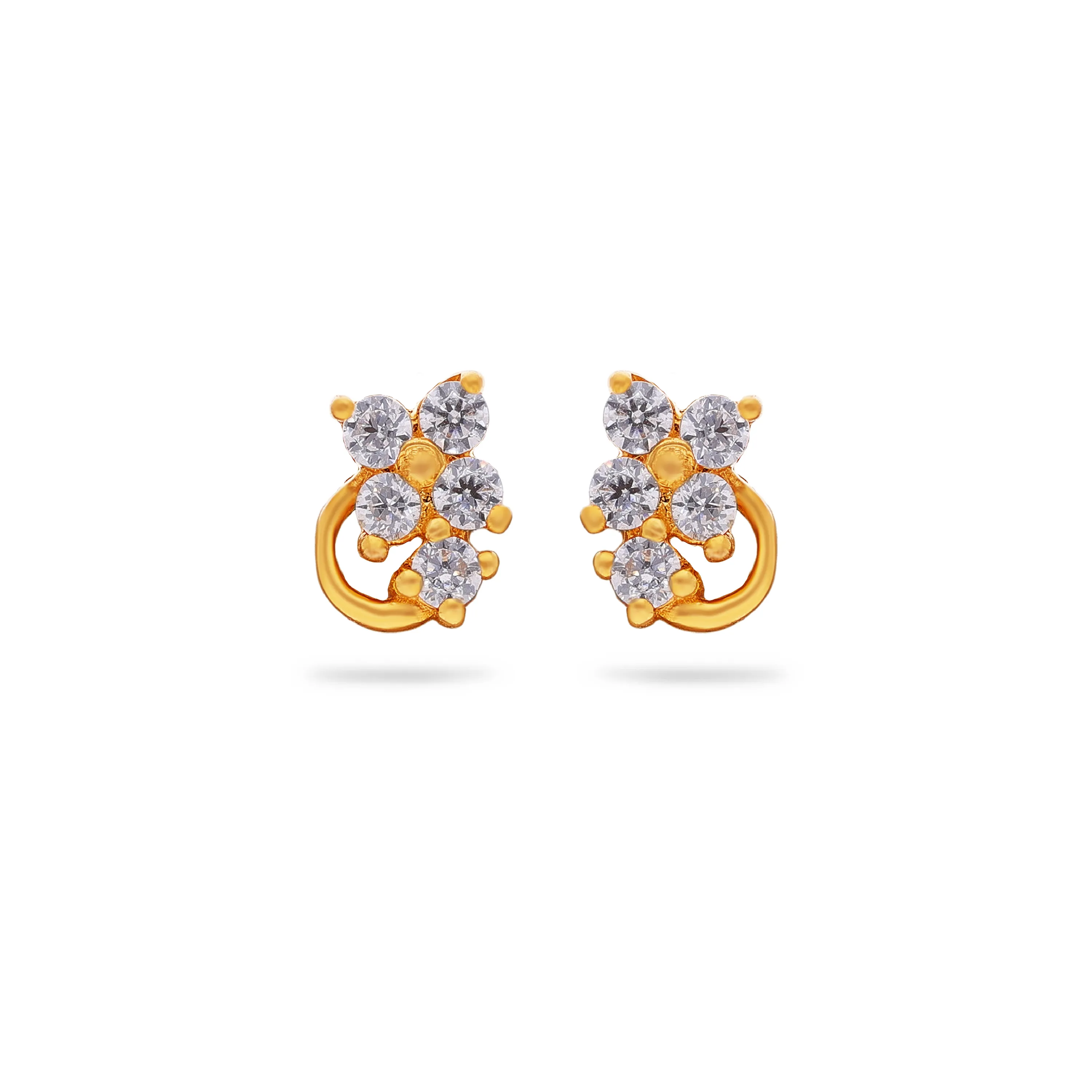 Beautifully Crafted 22KT Gold Studs For Kids