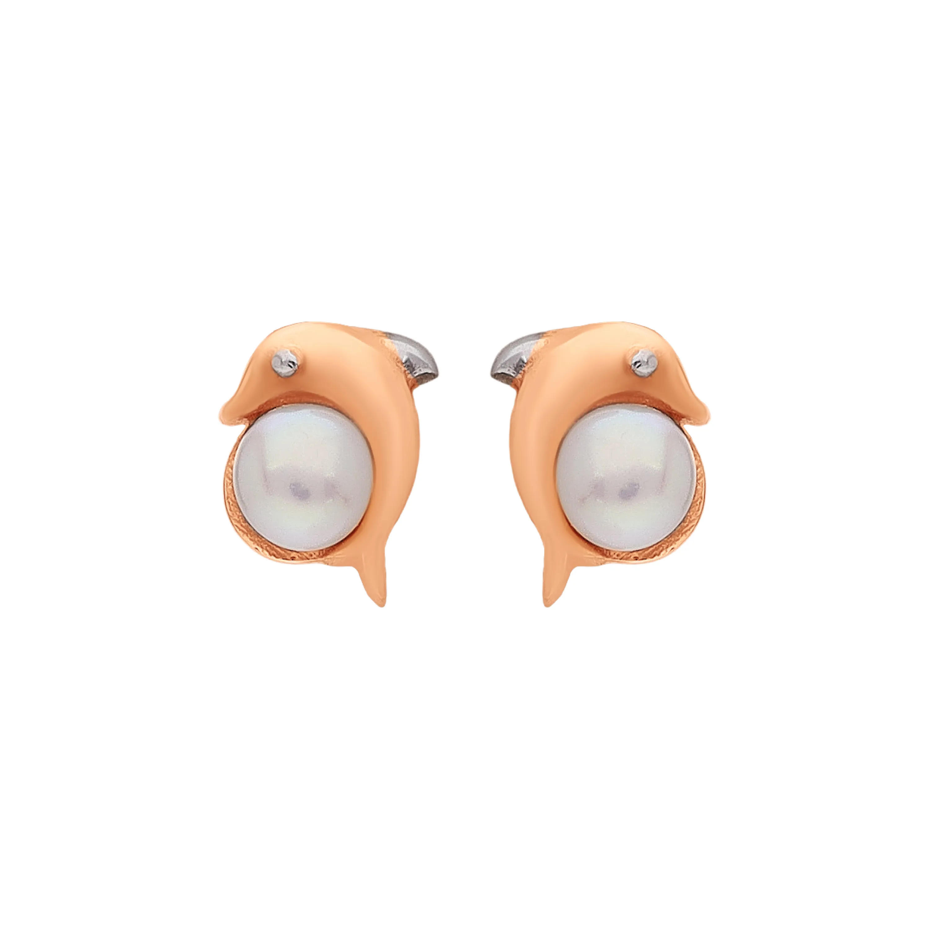 Studded And Detailed 18KT Rose Gold Studs For Women