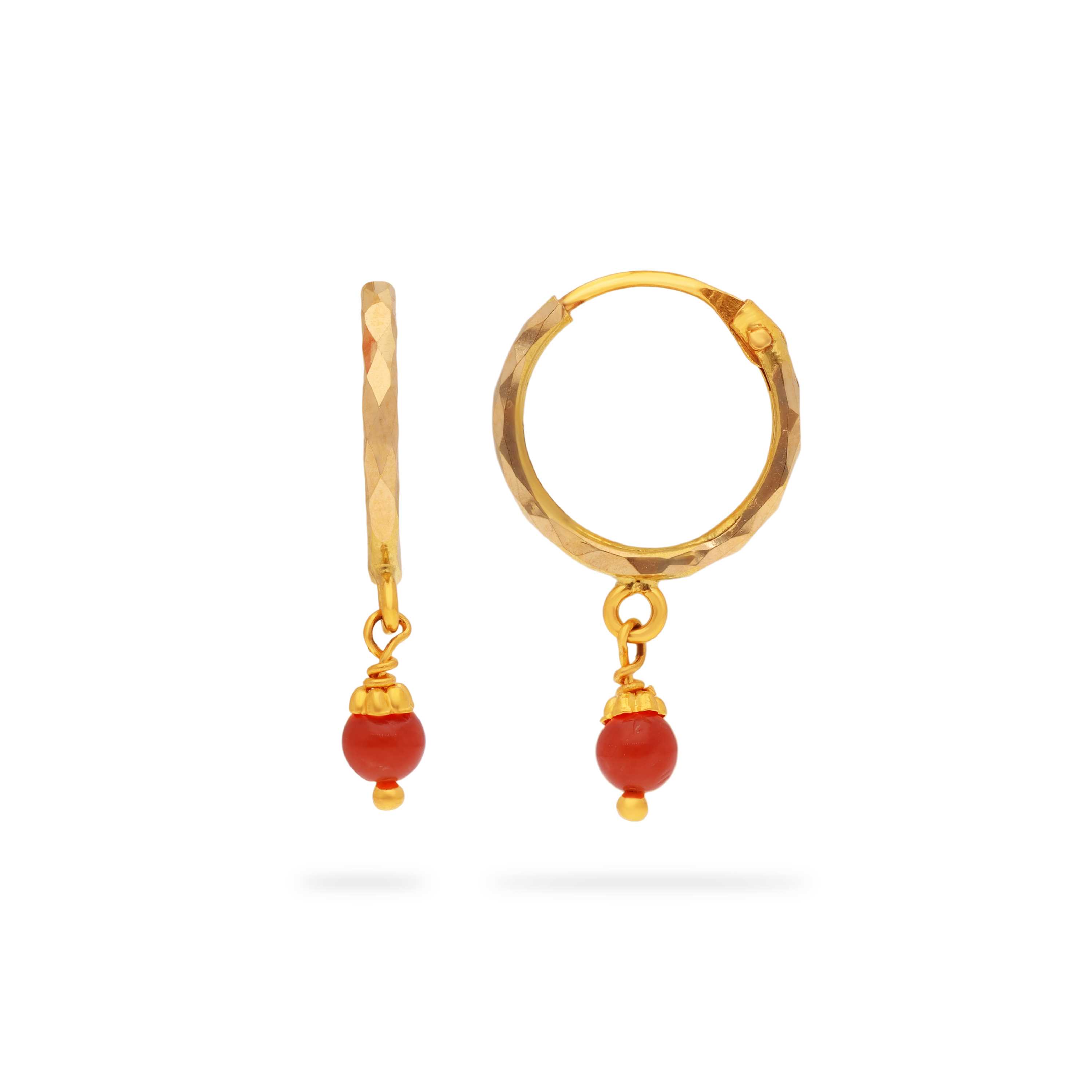 One Of Its Kind Intricately Detailed And Studded 22KT Gold Ring Studs