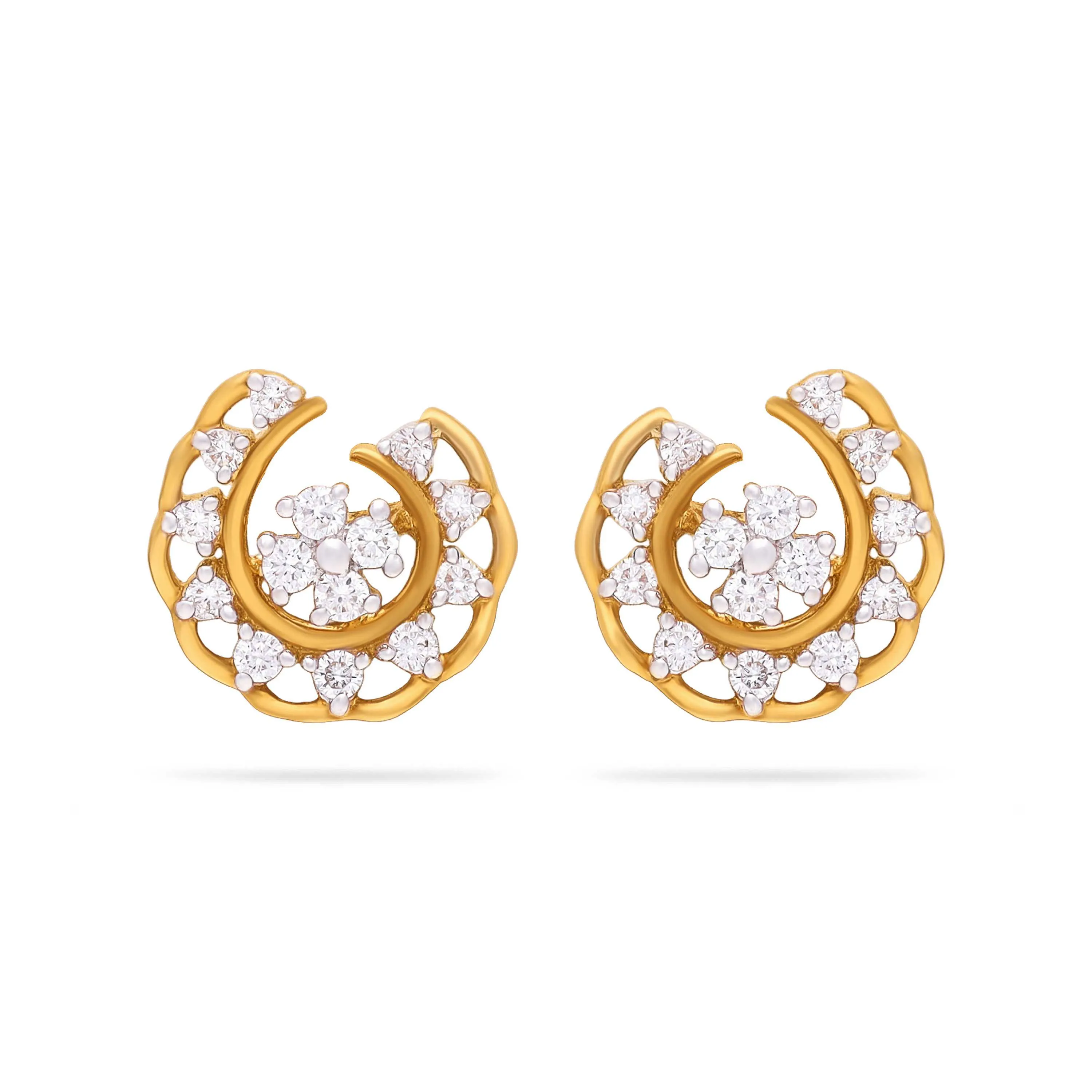 Earring Jewelry Diamond Earrings Bhima 22kt Studs -Bhima Jewellery