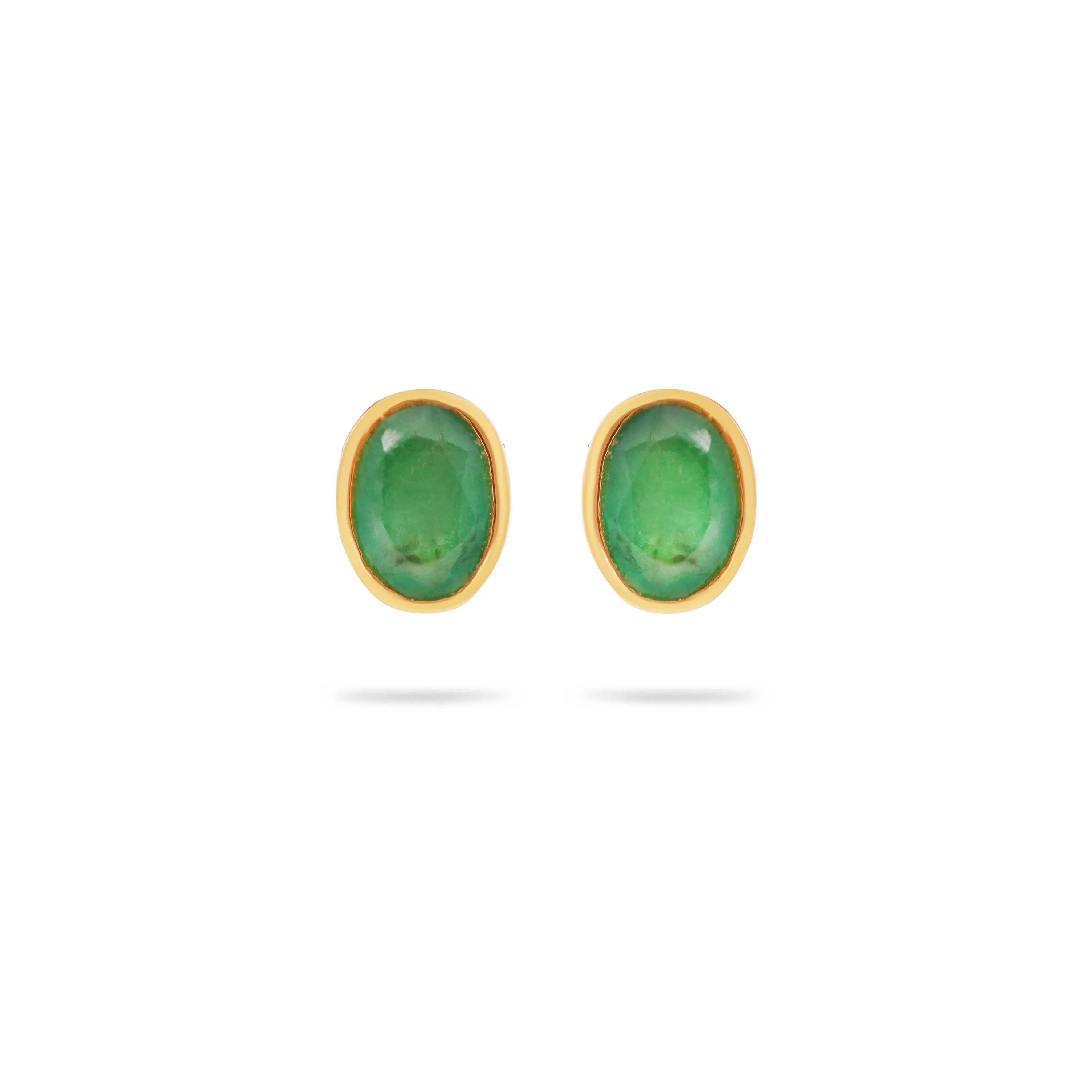 Studded And Detailed 22KT Gold Studs For Women