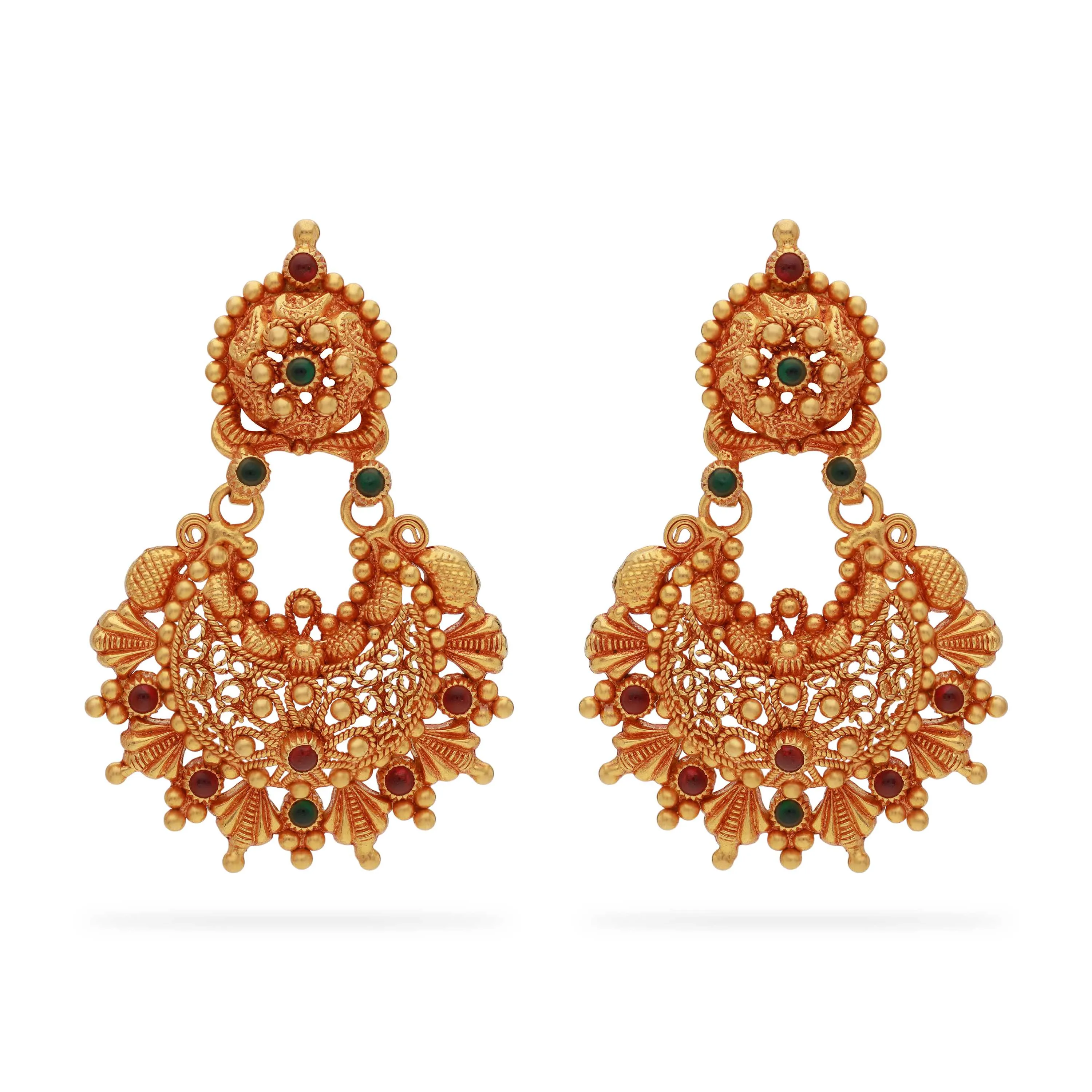Specially Crafted And Antique Finished 22KT Gold Drops