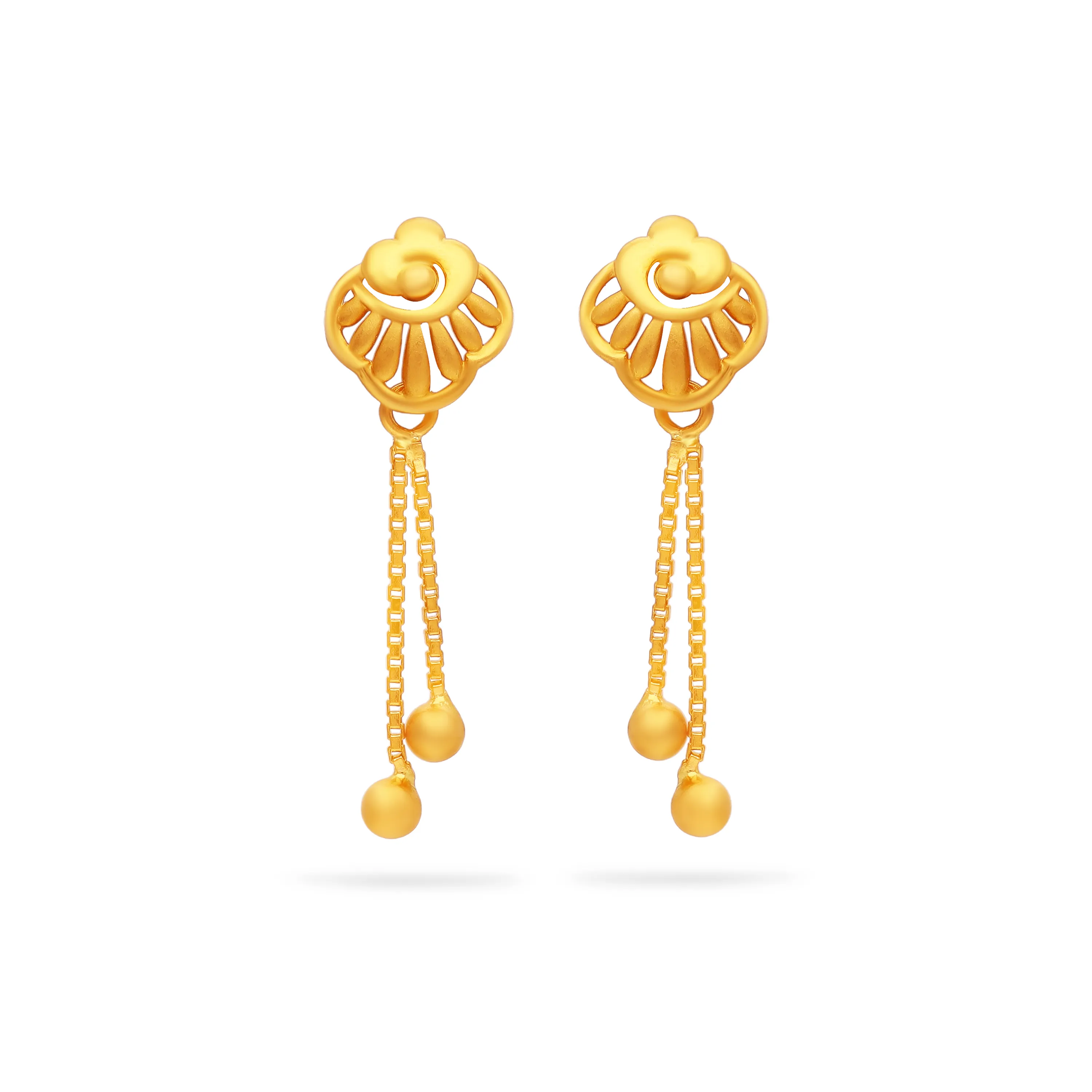 Gorgeously Detailed 22KT Gold Drops