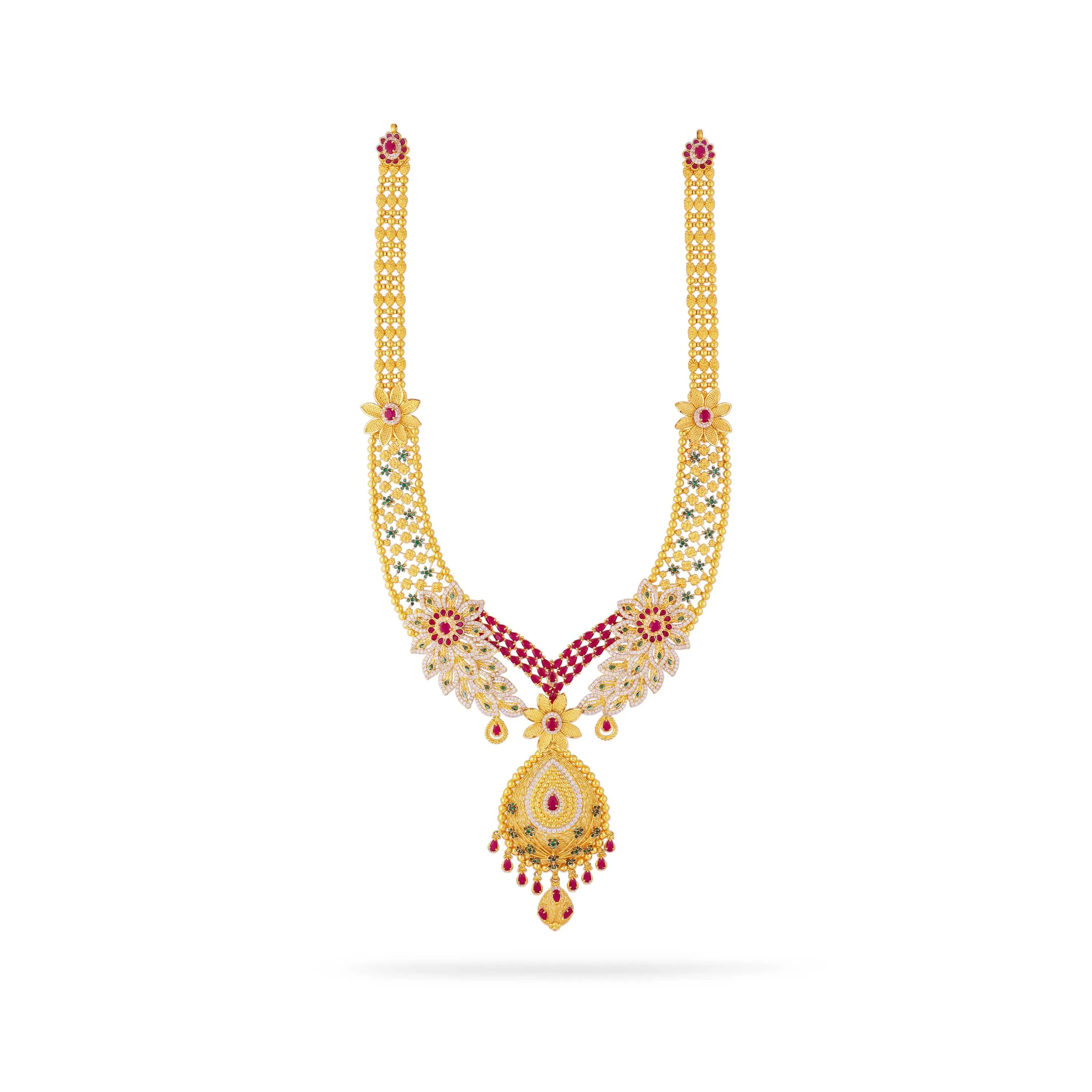 Studded And Detailed 22KT Gold Fancy Chain