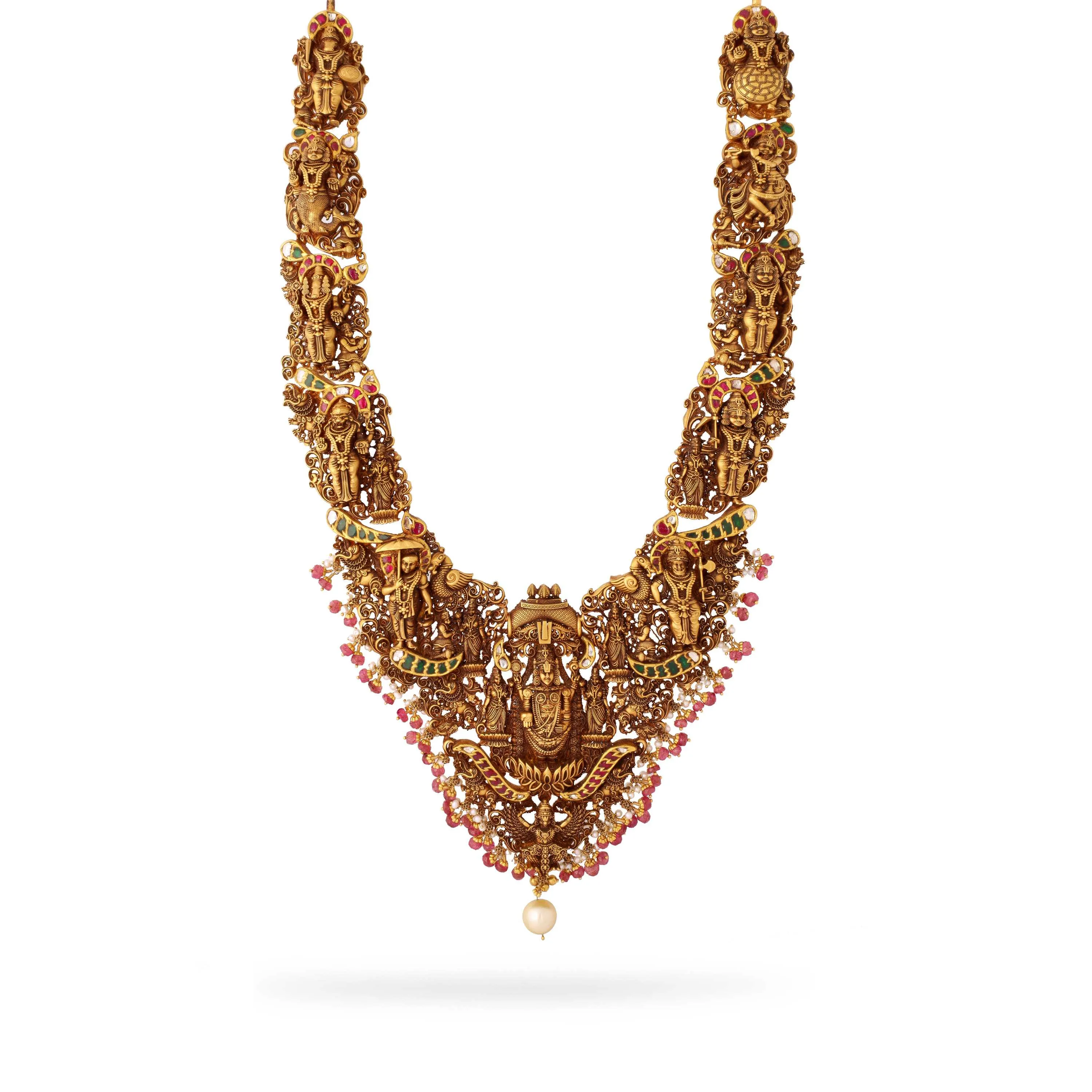 Specially Crafted 22KT Gold Antique Necklace