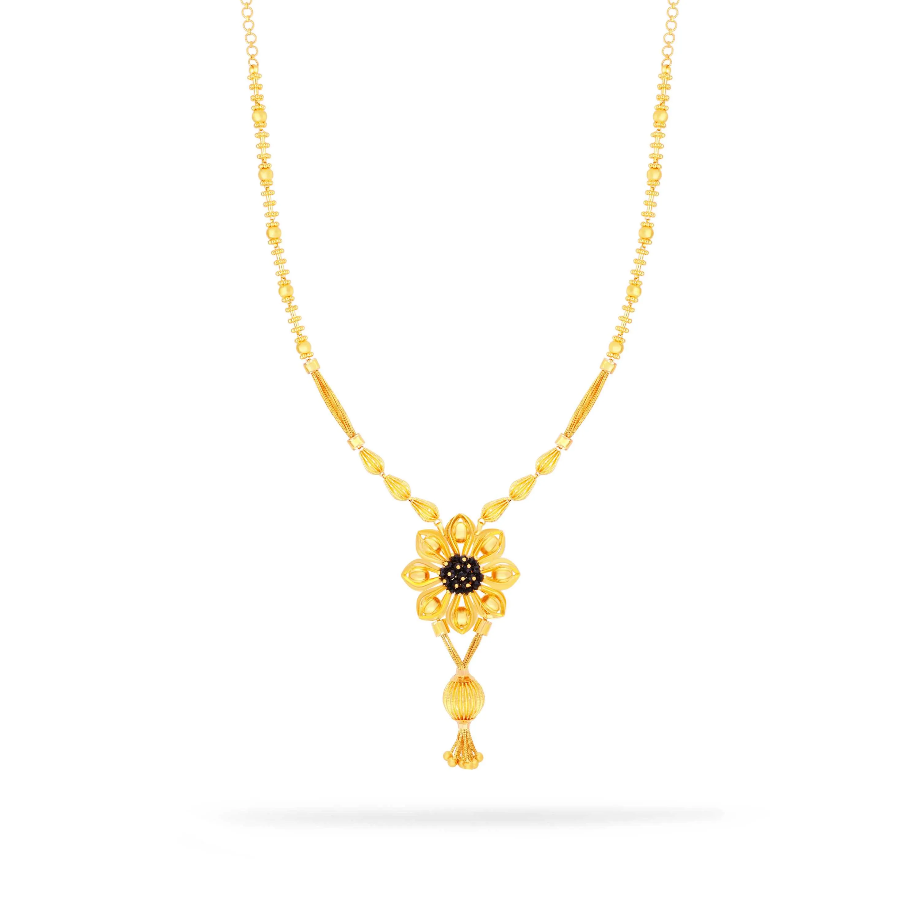 22kt Gold Bhima Jewellers Long Chain Designs Pendant Gold Price