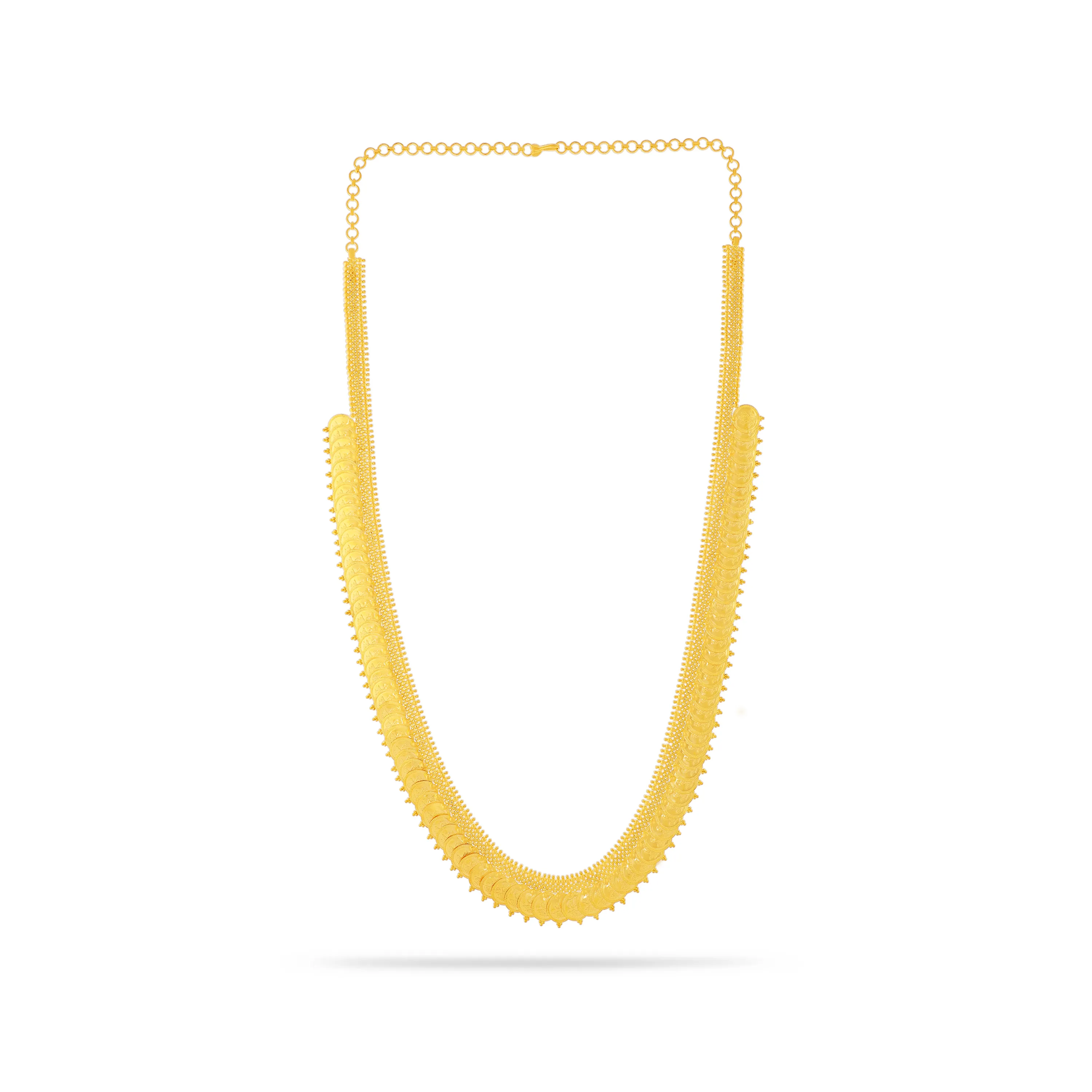 Traditionally Crafted And Detailed 22KT Gold Haaram For Women
