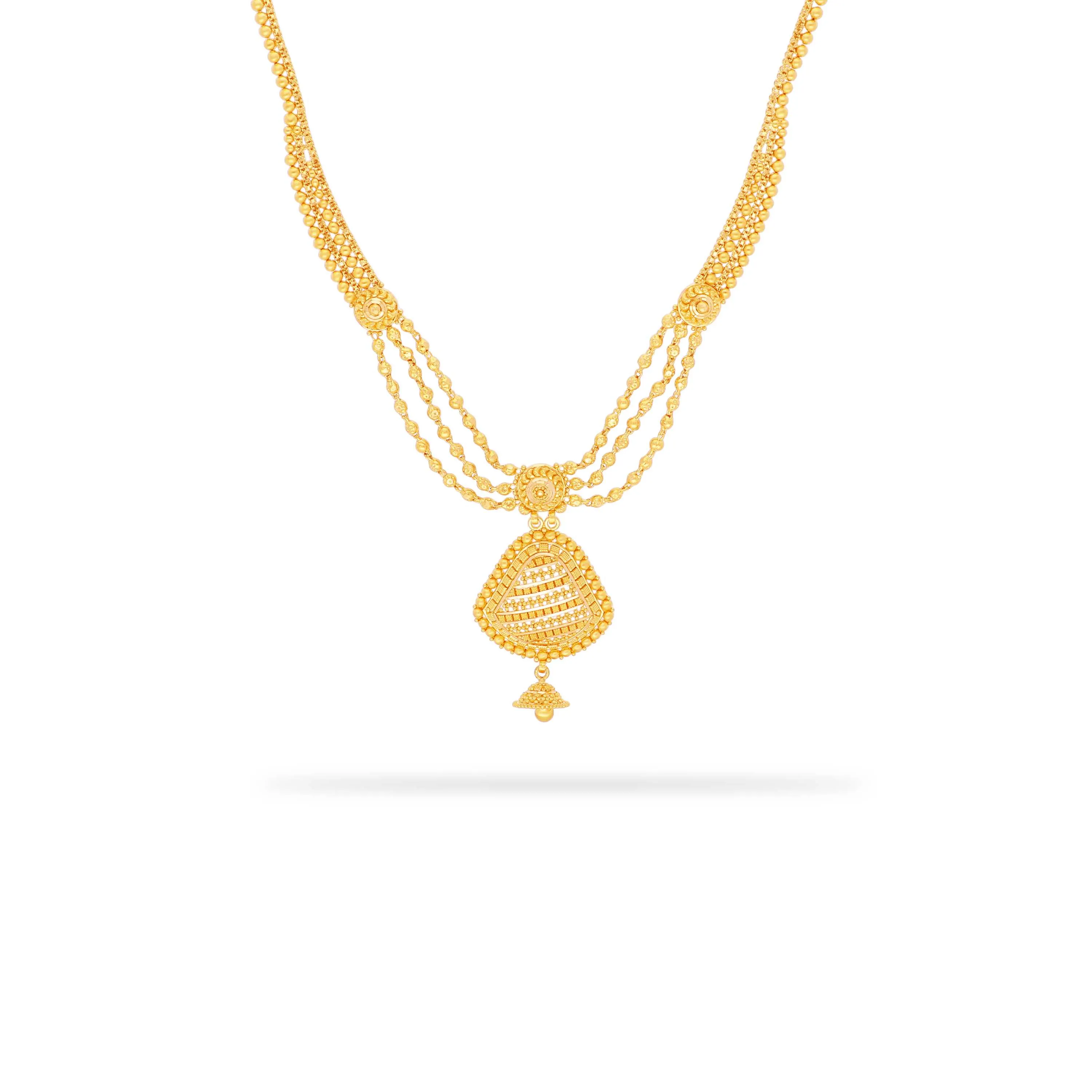 Classic Finely Detailed And Crafted 22KT Gold Necklace For Women Classic Finely Detailed And Crafted 22KT Gold Necklace For Women