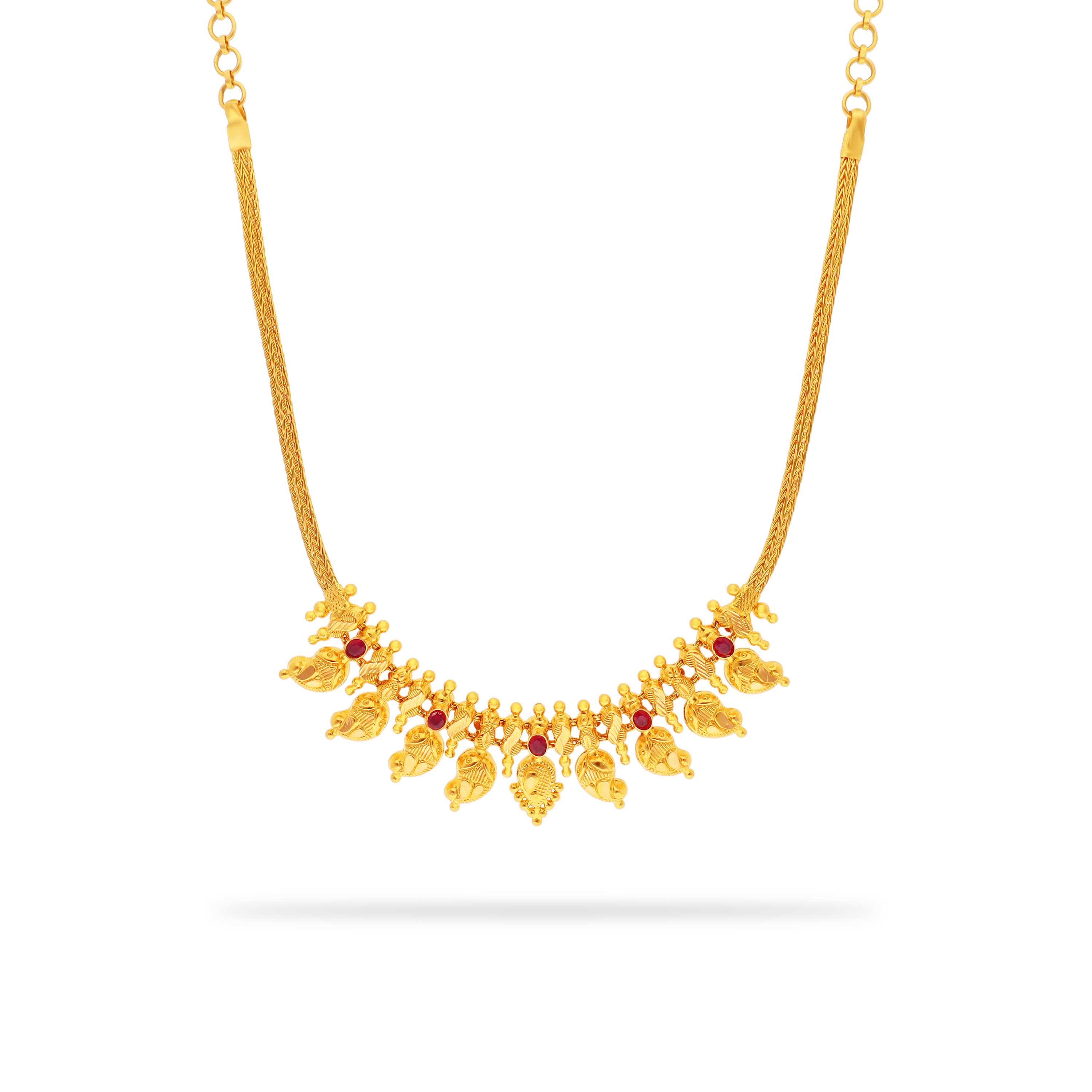 One Of Its Kind Double Side Design 22KT Gold Necklace