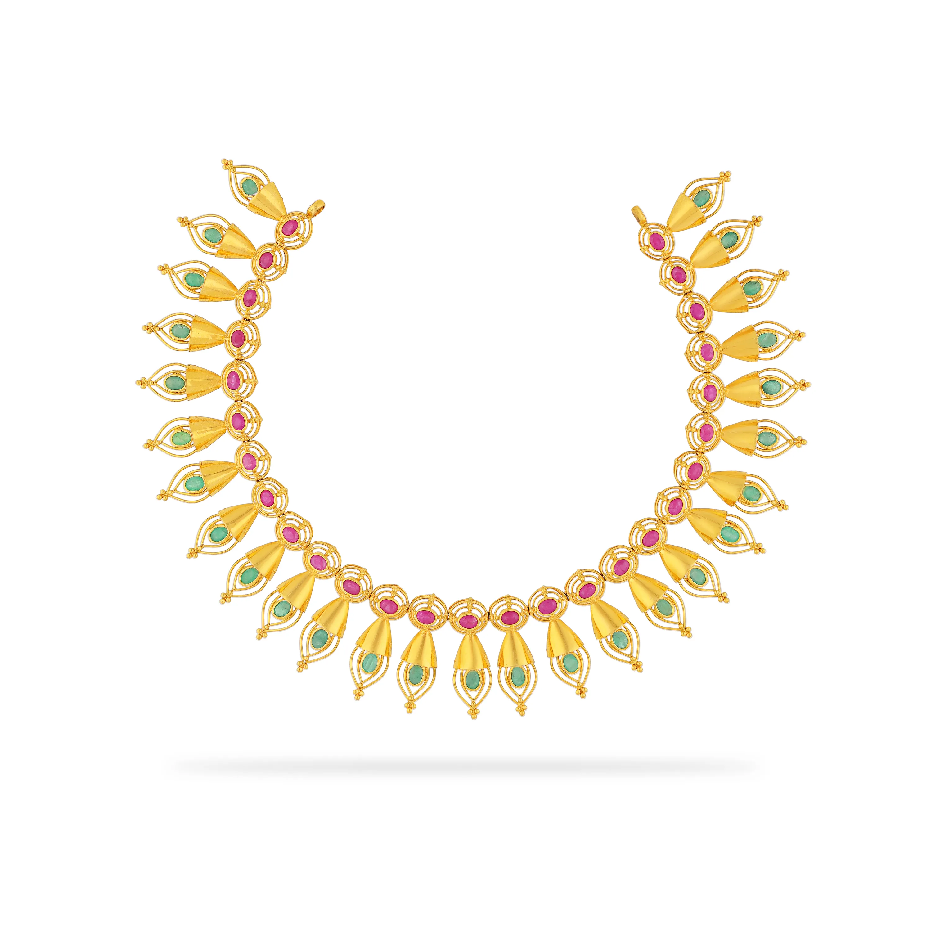 Studded And Detailed 22KT Gold Necklace For Women
