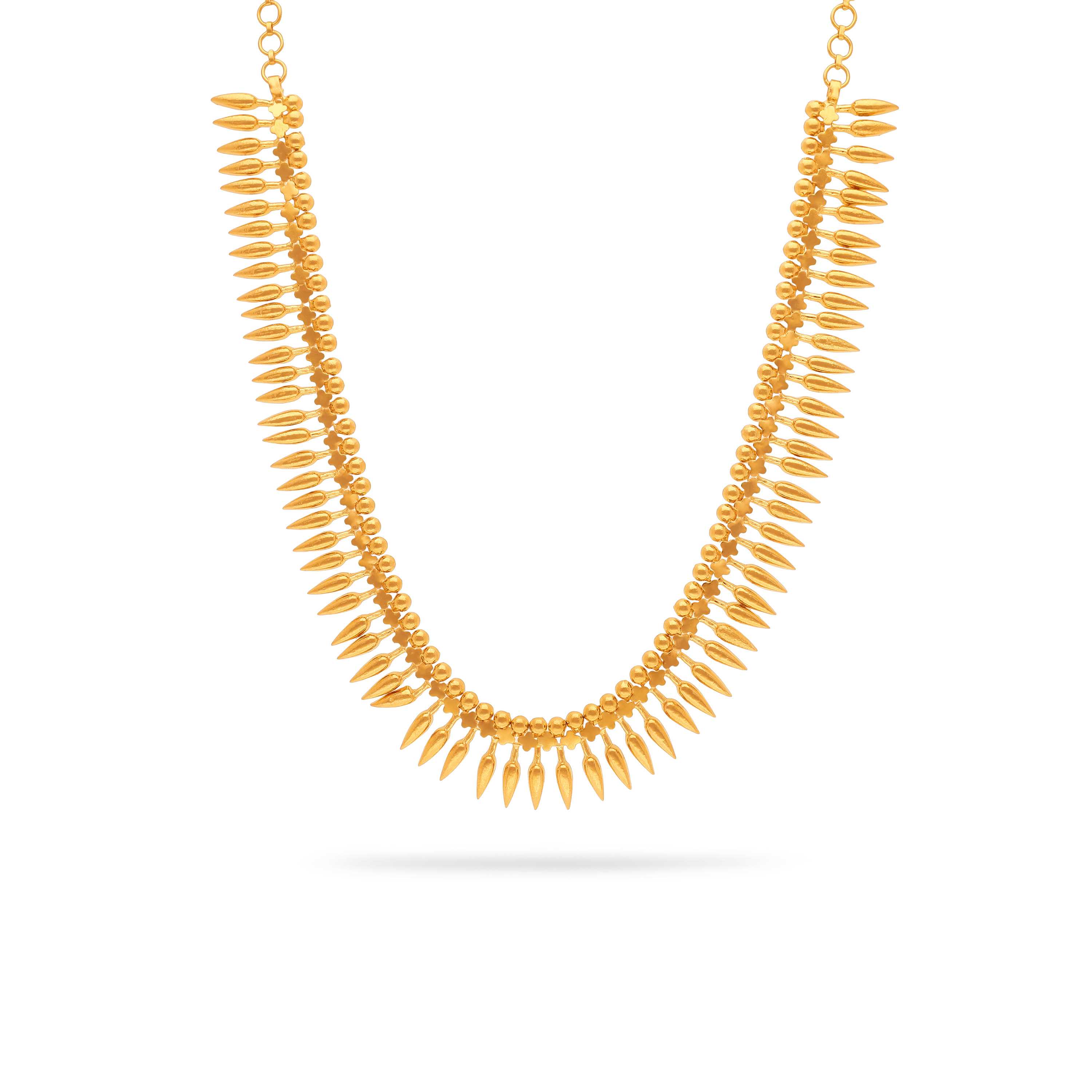 Traditionally Crafted And Detailed 22KT Gold Mulla Muttu Necklace