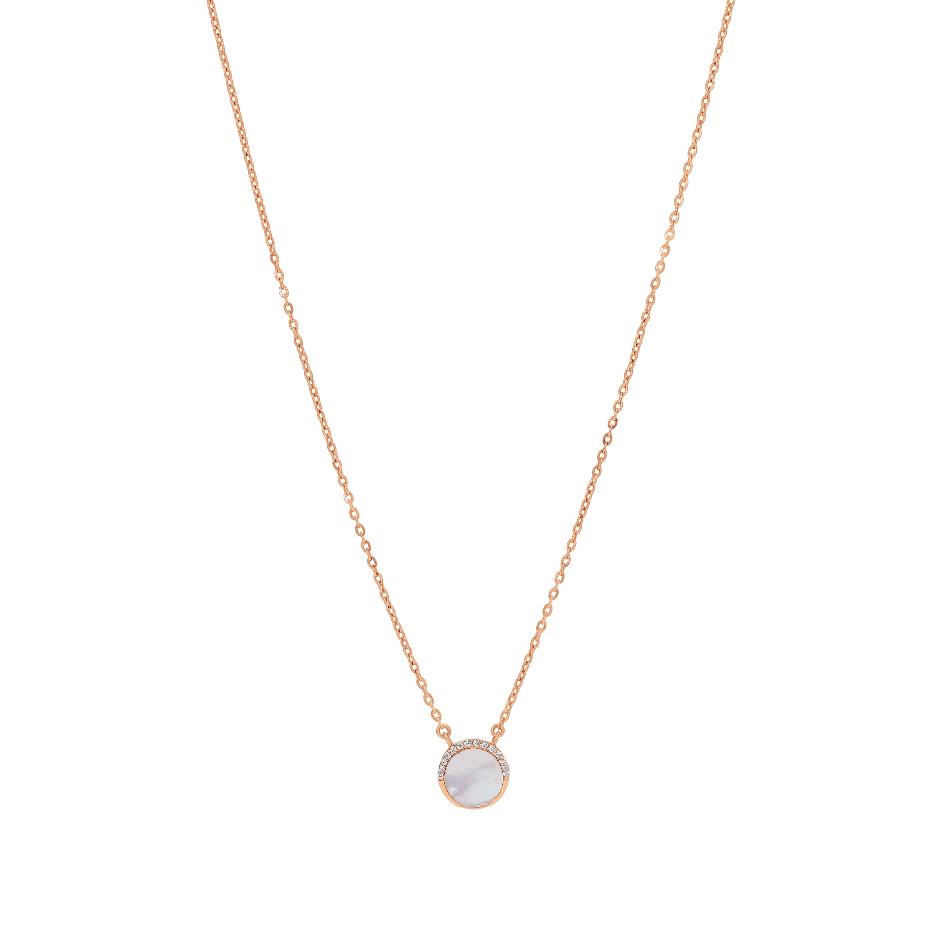 Studded And Detailed 18KT Rose Gold Necklace For Women