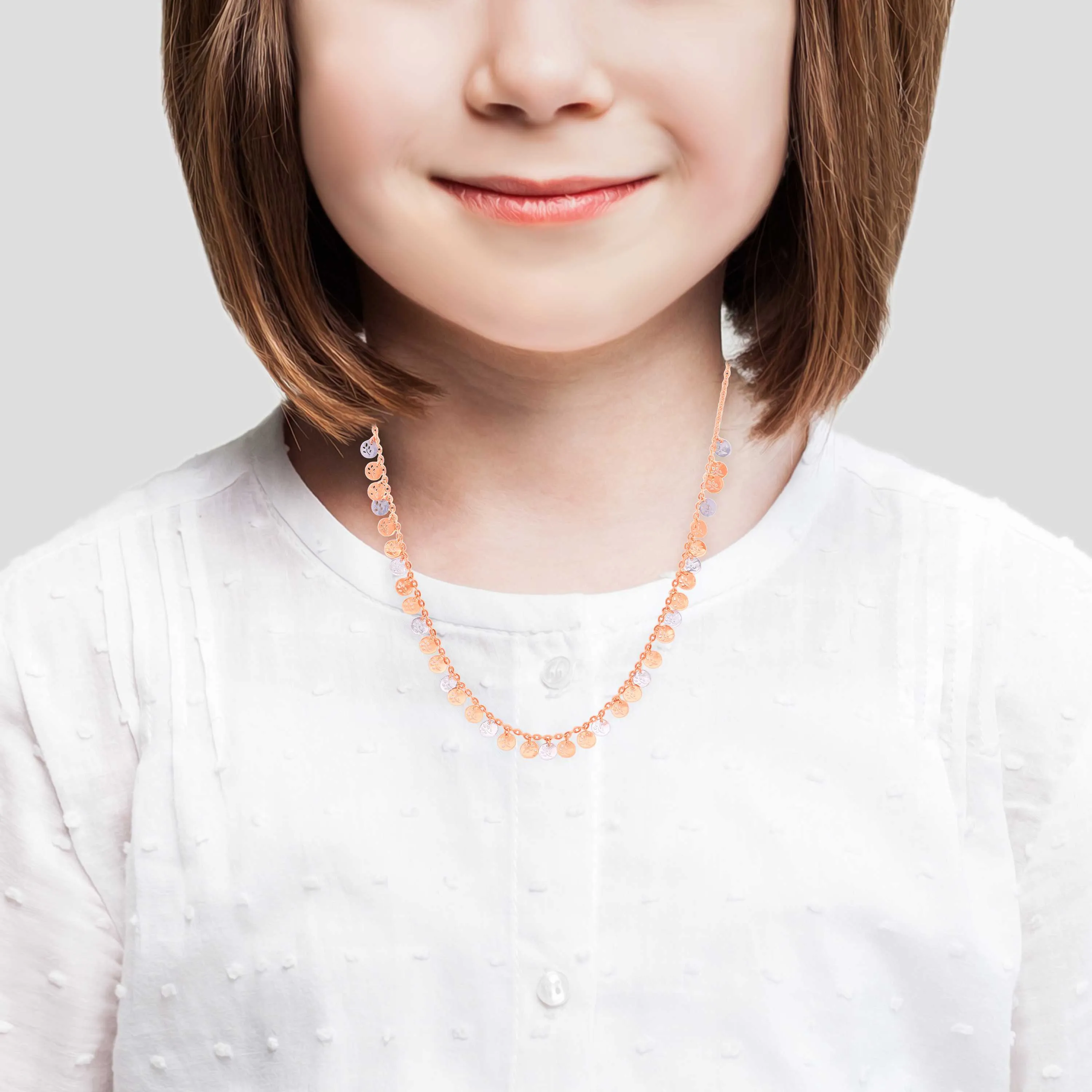 Fancy Gorgeously Detailed And Crafted 18KT Rose Gold Necklace