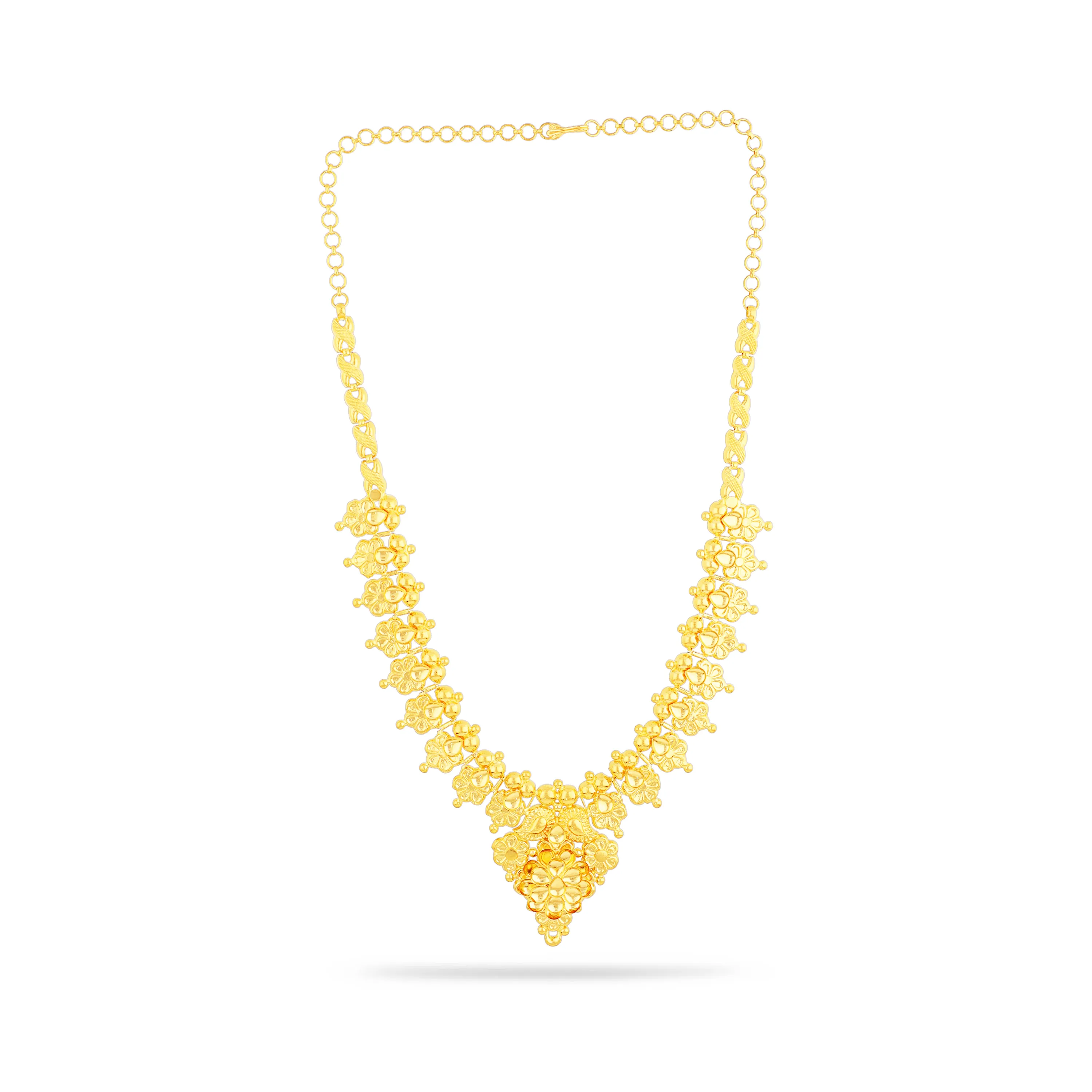 Traditionally Crafted And Detailed 22KT Gold Necklace